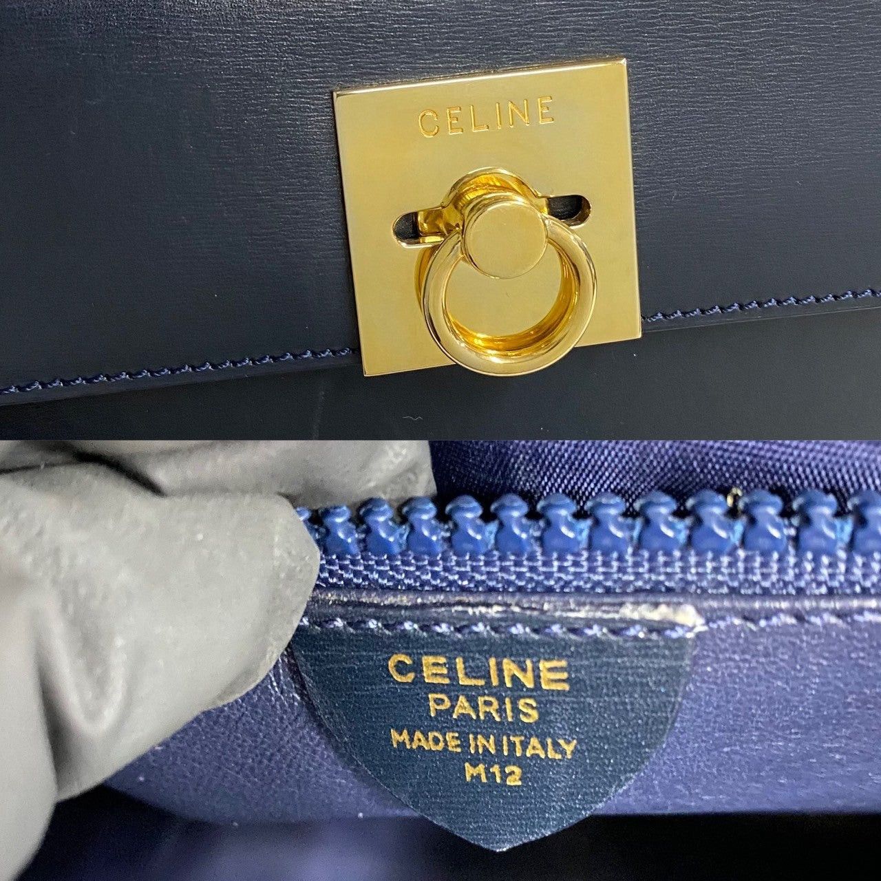 Celine Celine Handbag Blue Leather Size ONE SIZE - 3 Thumbnail