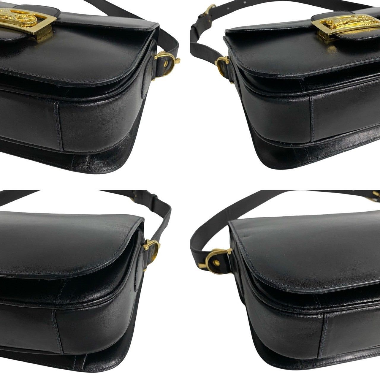 Celine Celine Shoulder Bag Black Leather Size ONE SIZE - 6 Thumbnail