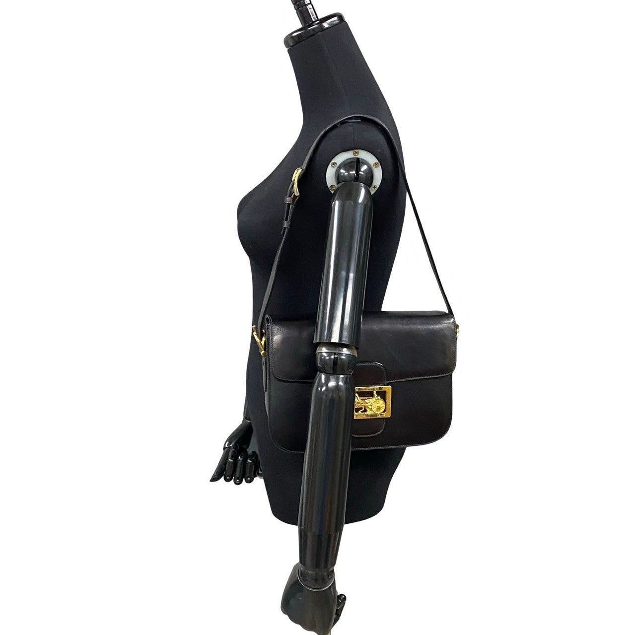 Celine Celine Shoulder Bag Black Leather Size ONE SIZE - 2 Thumbnail