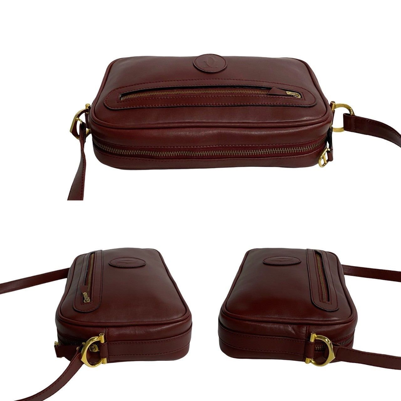 Cartier Cartier Shoulder Bag Red Leather Size ONE SIZE - 5 Thumbnail