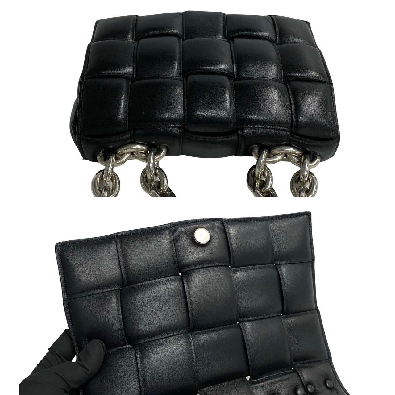 Bottega Veneta Bottega Veneta Shoulder Bag Black Leather Size ONE SIZE - 8 Thumbnail