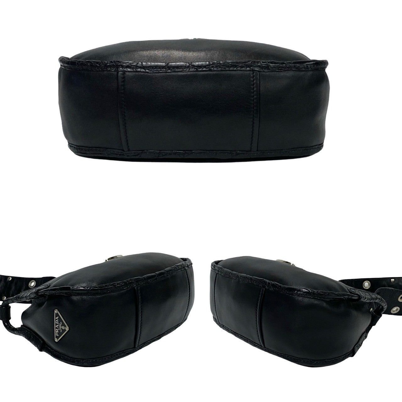 Prada Prada Shoulder Bag Black Leather Size ONE SIZE - 6 Thumbnail