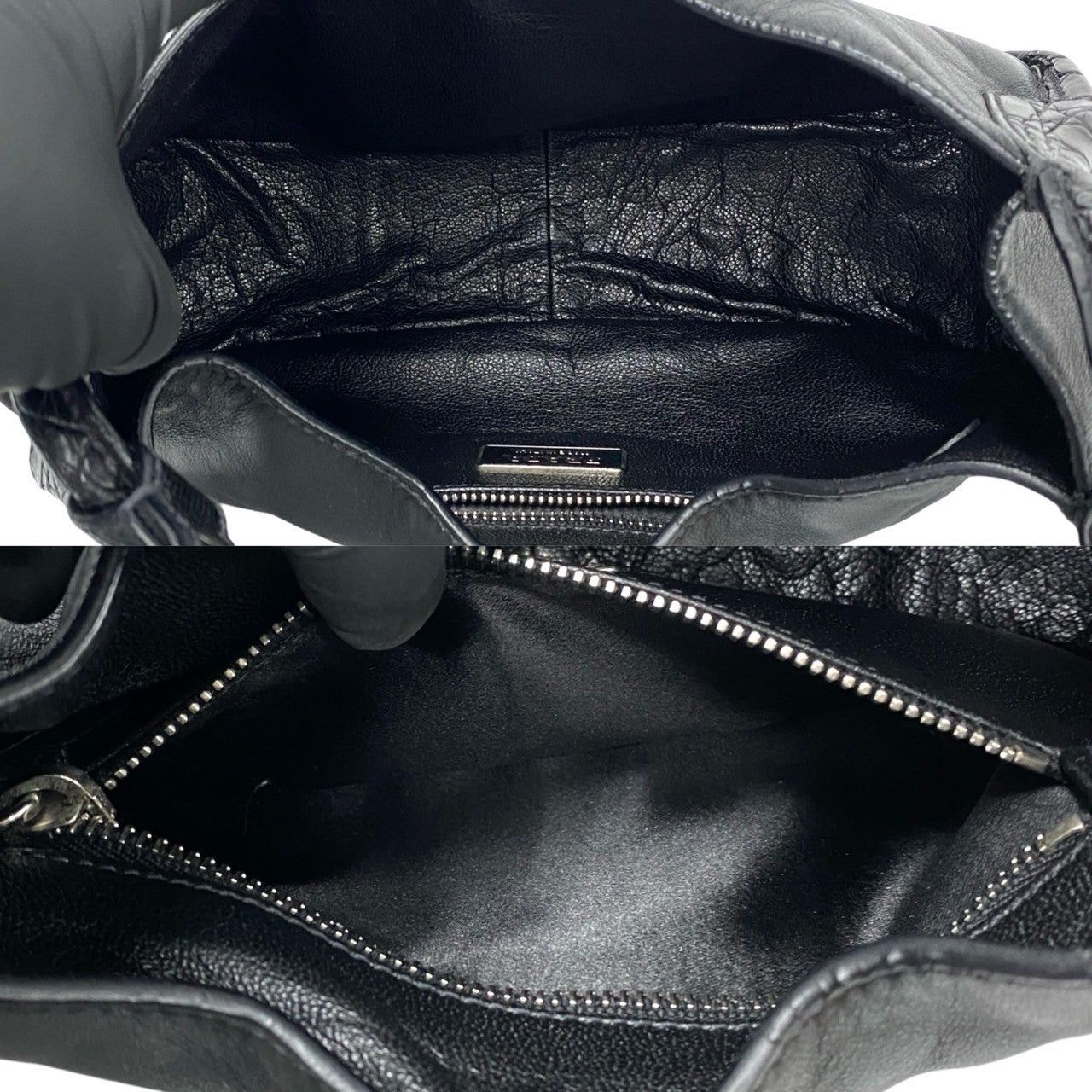 Prada Prada Shoulder Bag Black Leather Size ONE SIZE - 8 Thumbnail