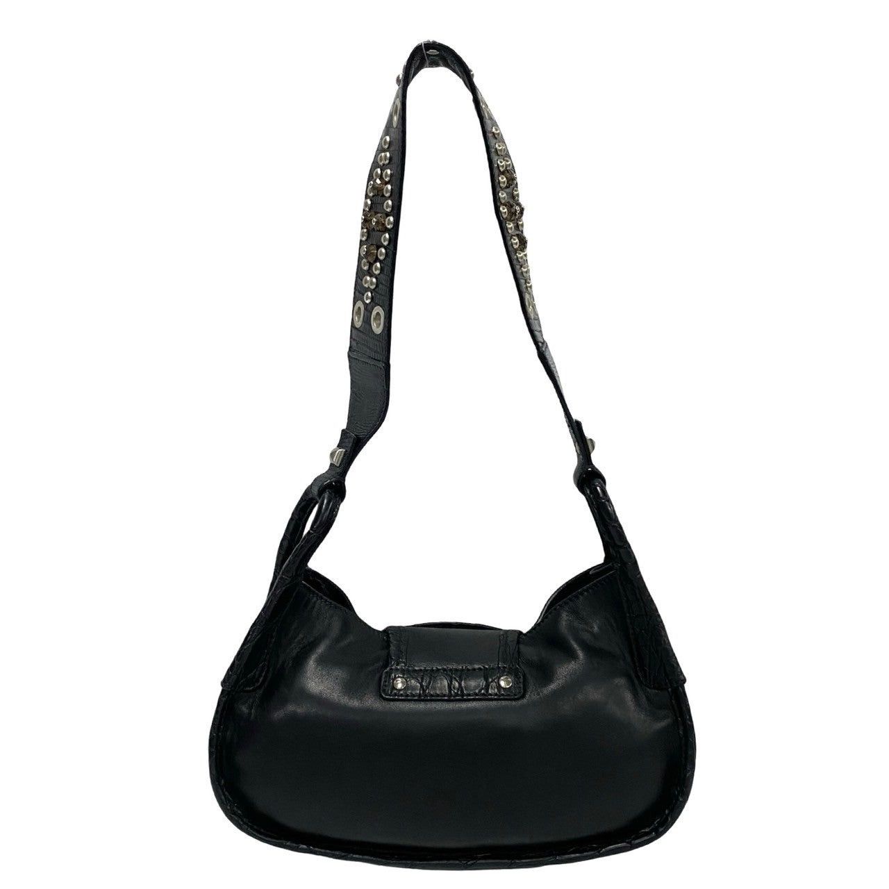 Prada Prada Shoulder Bag Black Leather Size ONE SIZE - 4 Thumbnail