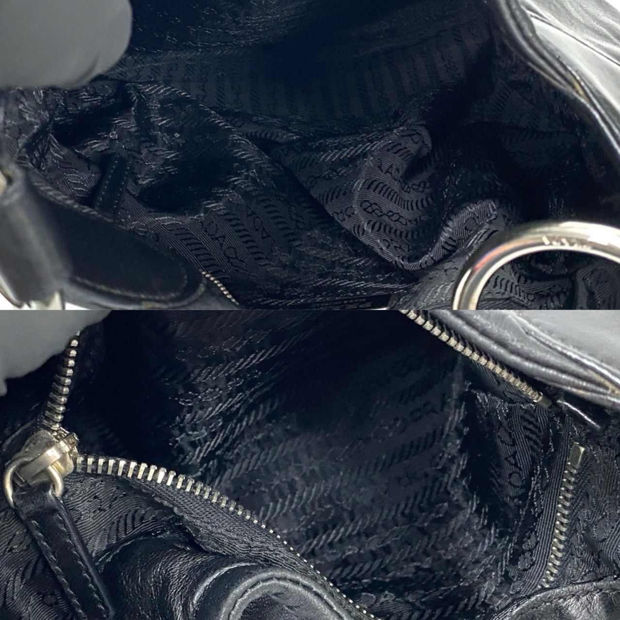 Prada Prada Shoulder Bag Black Leather Size ONE SIZE - 9 Thumbnail