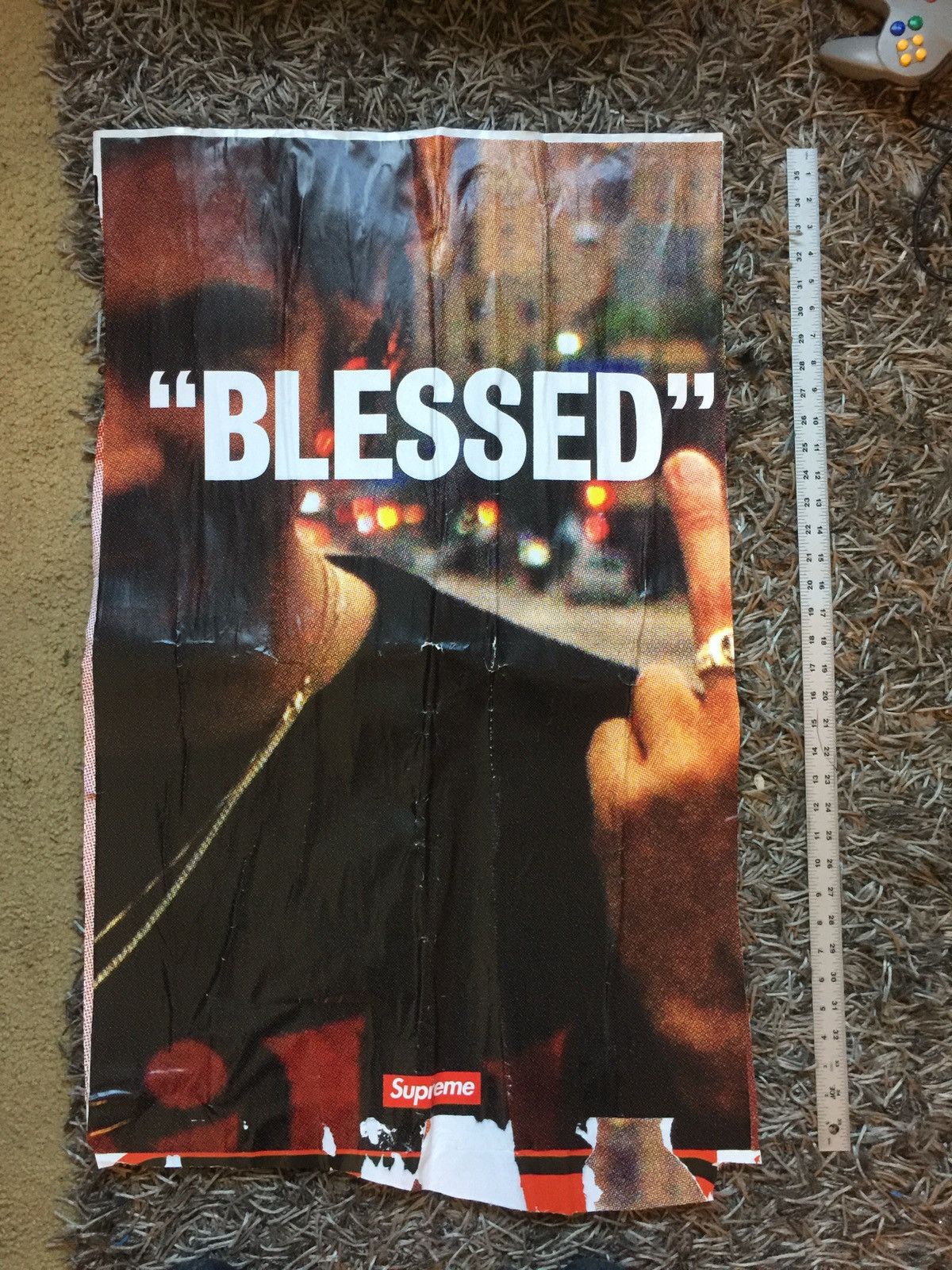 Supreme Blessed Wheat Paste Poster / Ad Sean Pablo | Grailed