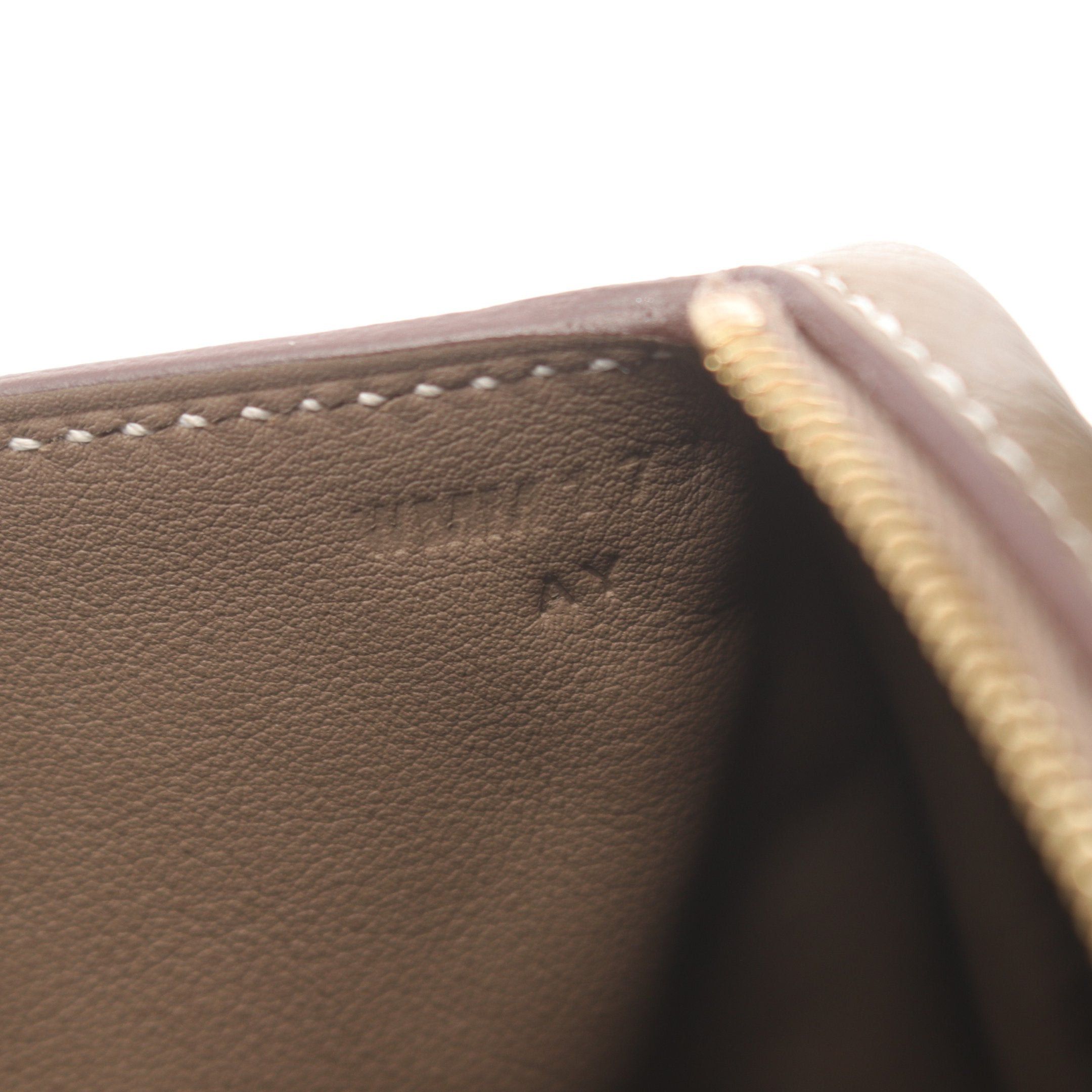 Hermes Hermes Lindy Mini Shoulder Bag Clemence Leather Gray Brown Gold Hardware Double Engraved Size ONE SIZE - 5 Thumbnail