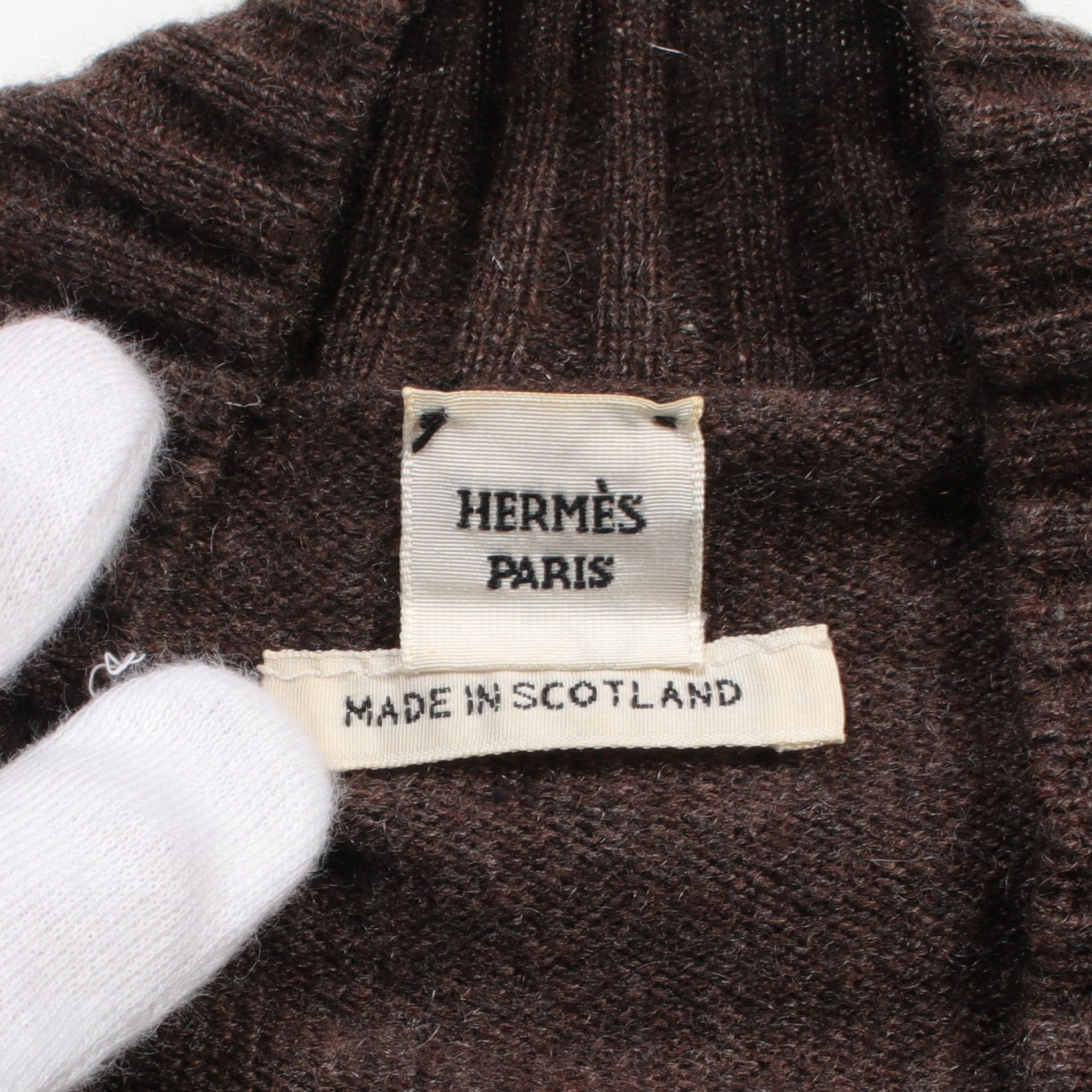 Hermes Hermes Knit Dress Cashmere Brown Front Zip Size ONE SIZE - 3 Thumbnail
