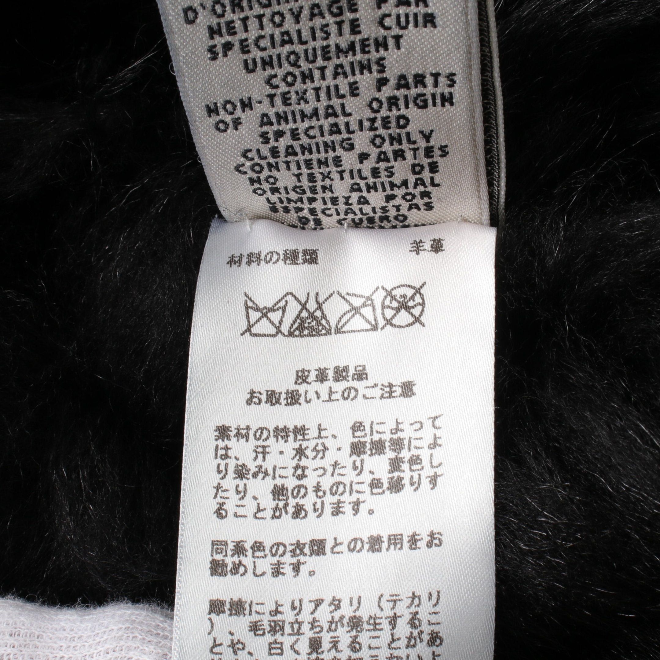 Hermes Hermes Leather Jacket Lamb Black With Fur Size ONE SIZE - 4 Thumbnail