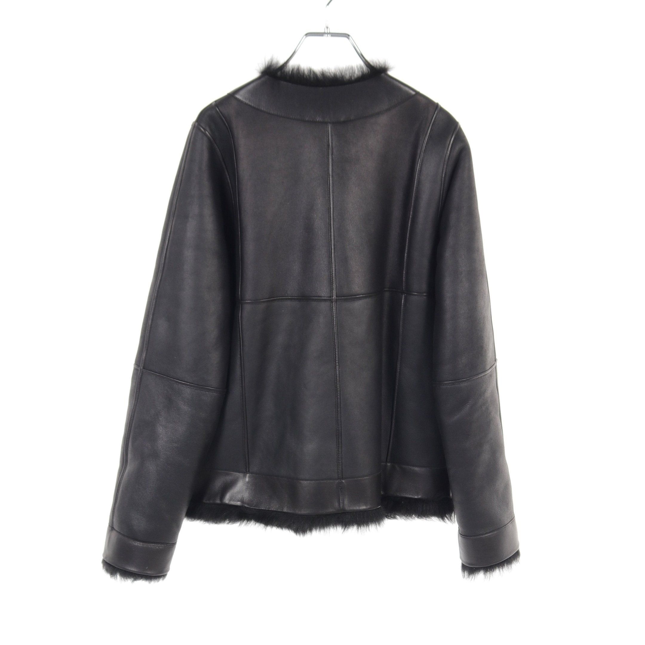 Hermes Hermes Leather Jacket Lamb Black With Fur Size ONE SIZE - 2 Thumbnail