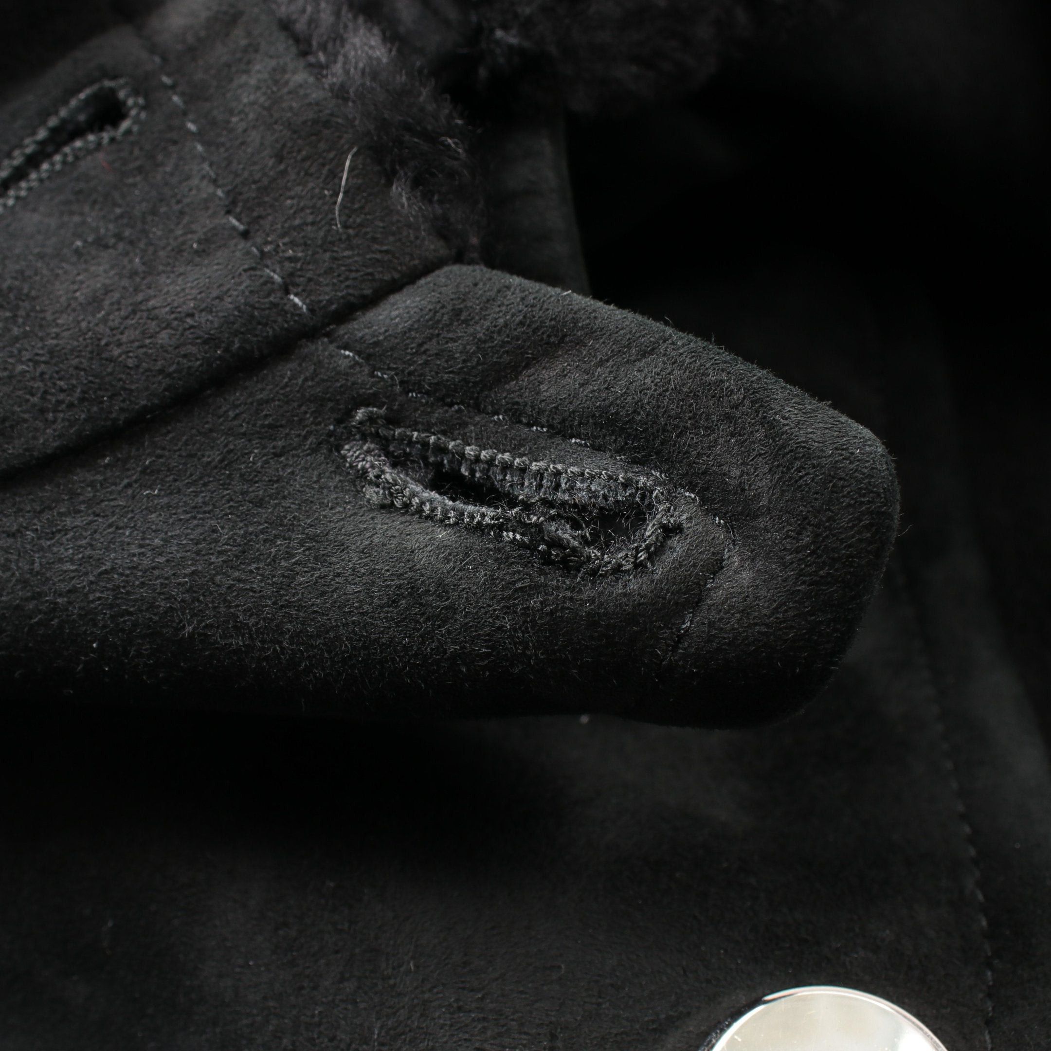 Gucci Gucci Mouton Coat Stand Collar Shearling Black Double Breasted Size ONE SIZE - 8 Thumbnail