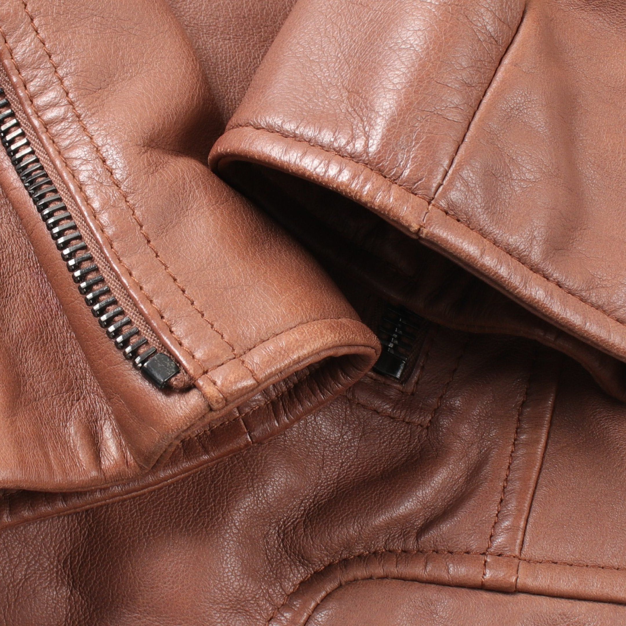 Balenciaga Balenciaga Double Riders Jacket Lamb Leather Brown Size ONE SIZE - 8 Thumbnail