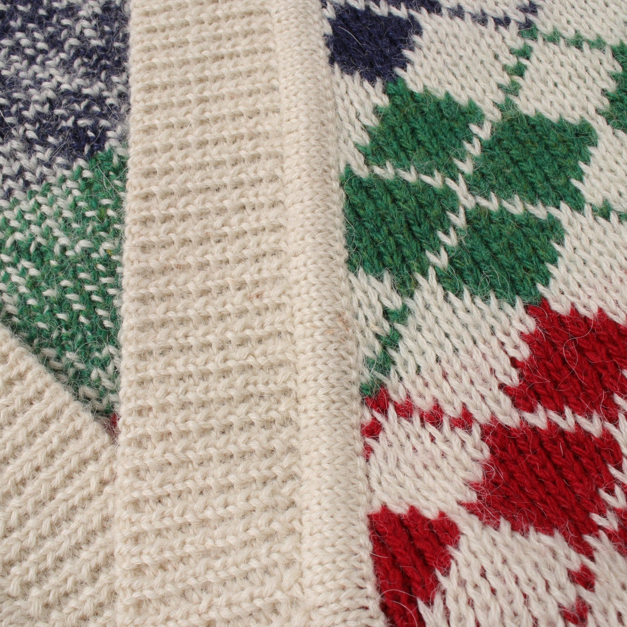 Gucci Gucci Cardigan V-Neck Argyle Alpaca Wool Ivory Multicolor Size ONE SIZE - 6 Thumbnail
