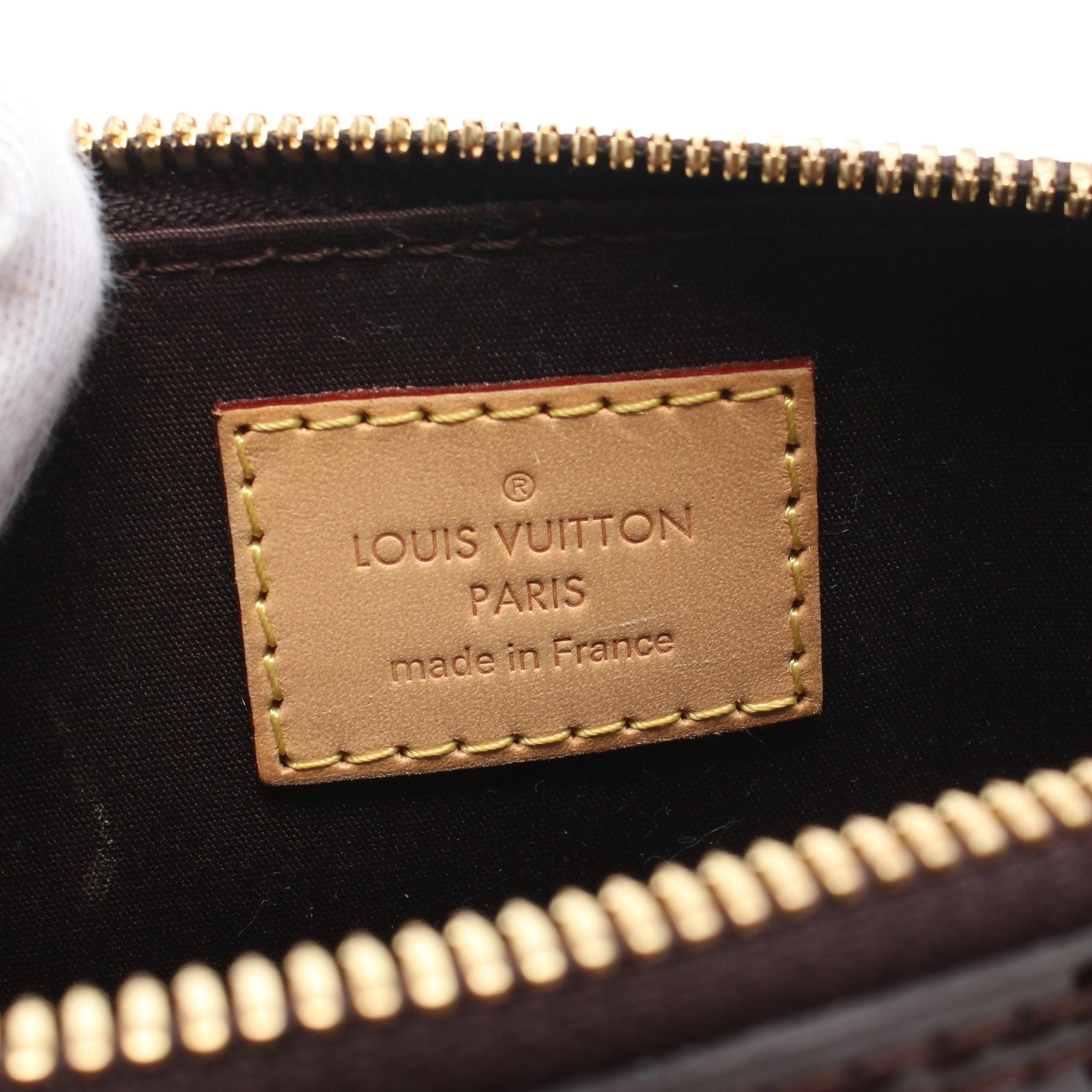Louis Vuitton Louis Vuitton Alma Bb Monogram Vernis Amarante Handbag Leather Dark Purple Size ONE SIZE - 5 Thumbnail