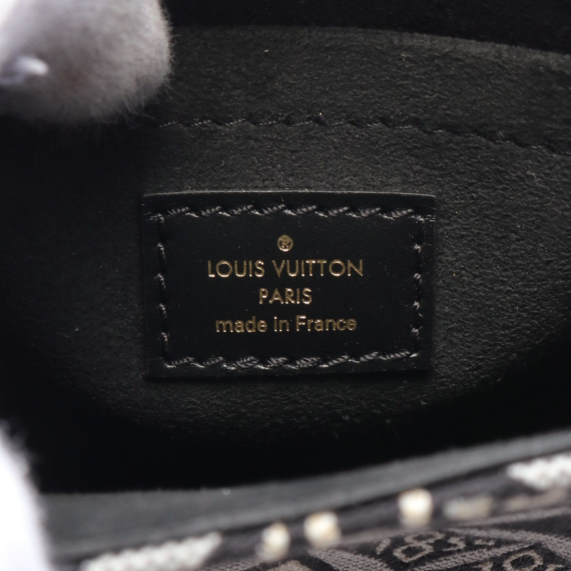 Louis Vuitton Louis Vuitton Petite Sac Plat Monogram Jacquard Since1854 Handbag Canvas Leather Black Gray Off White Size ONE SIZE - 4 Thumbnail