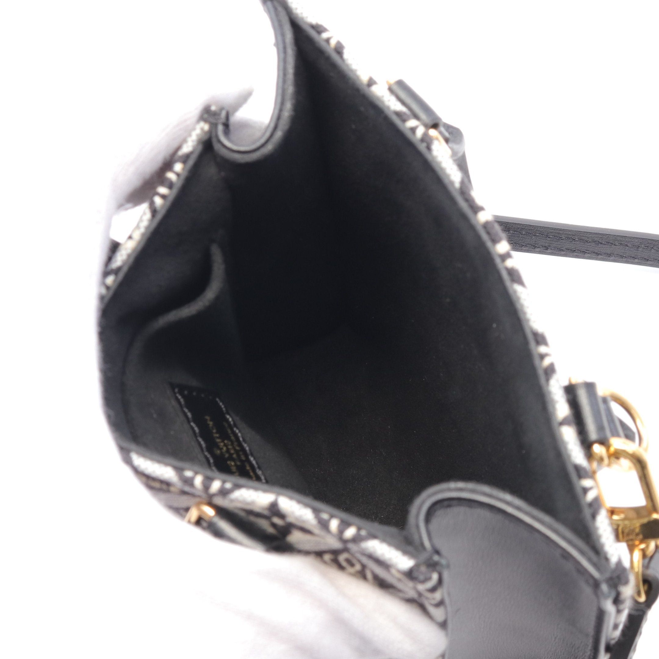 Louis Vuitton Louis Vuitton Petite Sac Plat Monogram Jacquard Since1854 Handbag Canvas Leather Black Gray Off White Size ONE SIZE - 3 Thumbnail