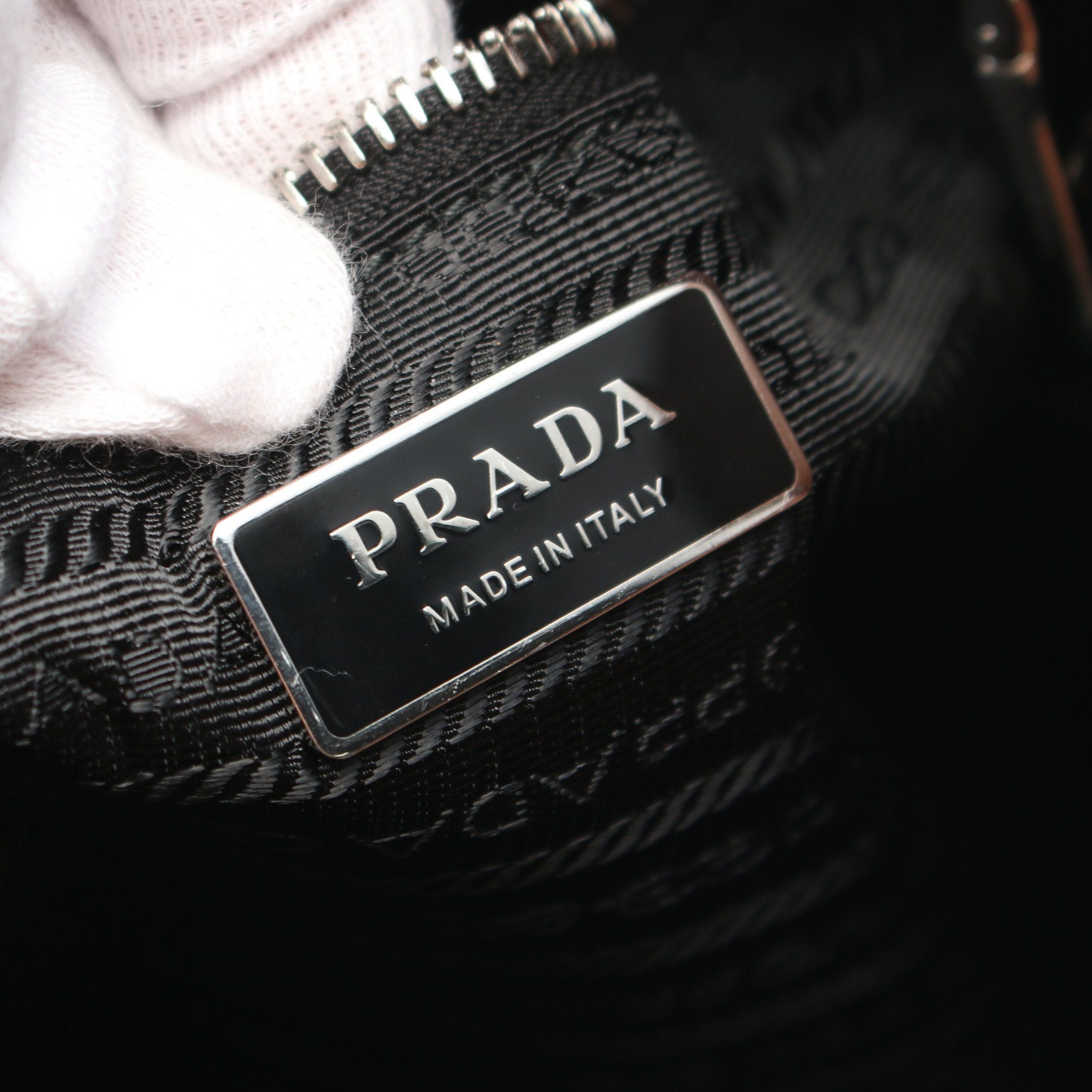 Prada Prada Triangle Logo Shoulder Bag Tote Leather Light Brown Size ONE SIZE - 4 Thumbnail