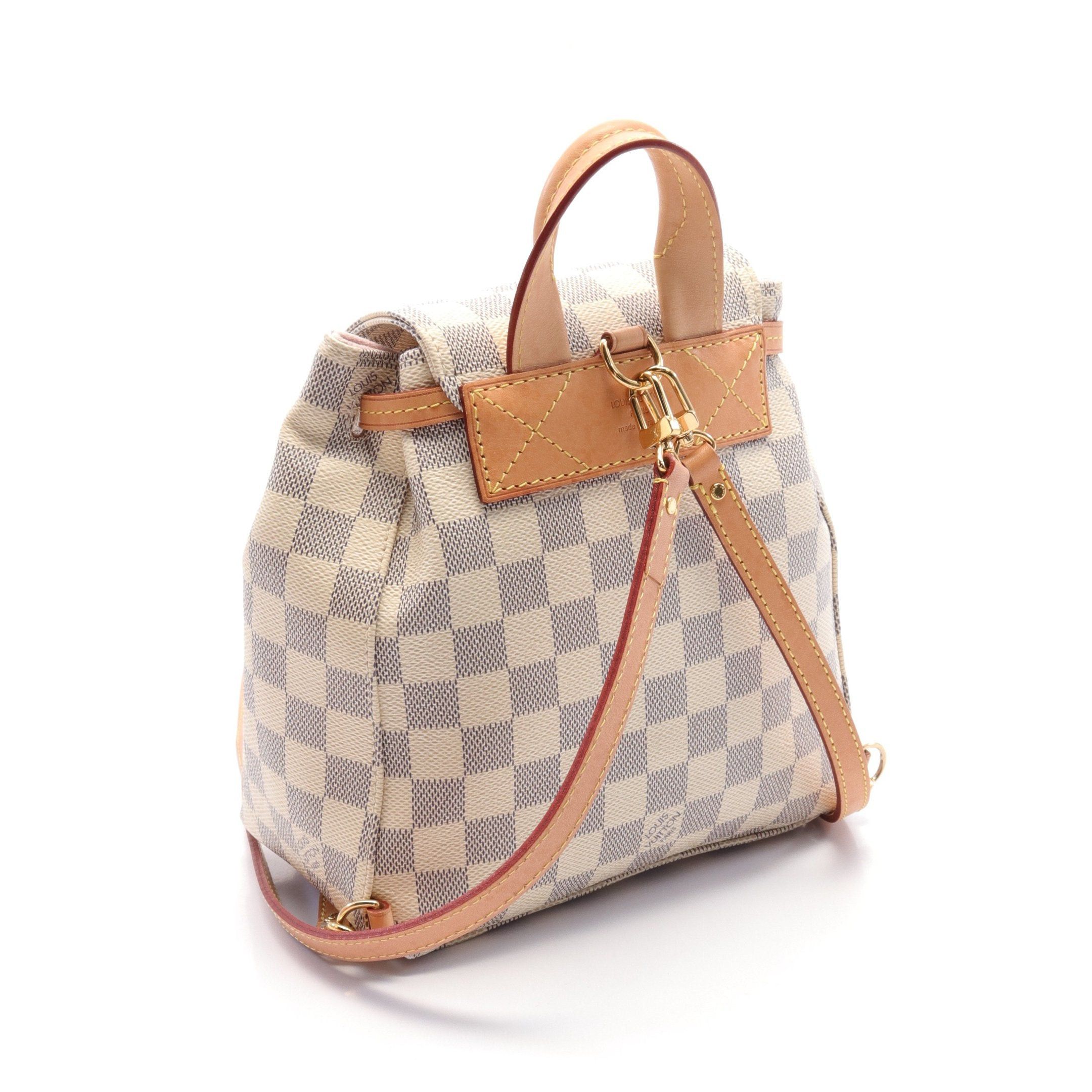 Louis Vuitton Louis Vuitton Speron Bb Damier Azur Backpack Rucksack Leather White Size ONE SIZE - 2 Thumbnail