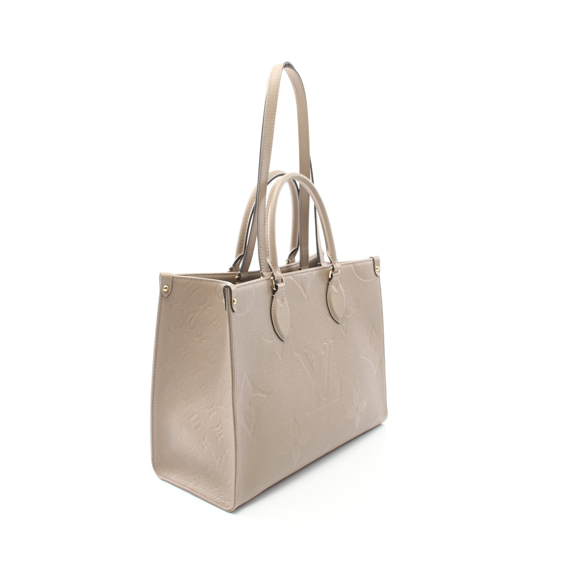 Louis Vuitton Louis Vuitton On-The-Go Mm Monogram Amplant Tourterelle Shoulder Bag Tote Leather Gray Beige Size ONE SIZE - 2 Thumbnail