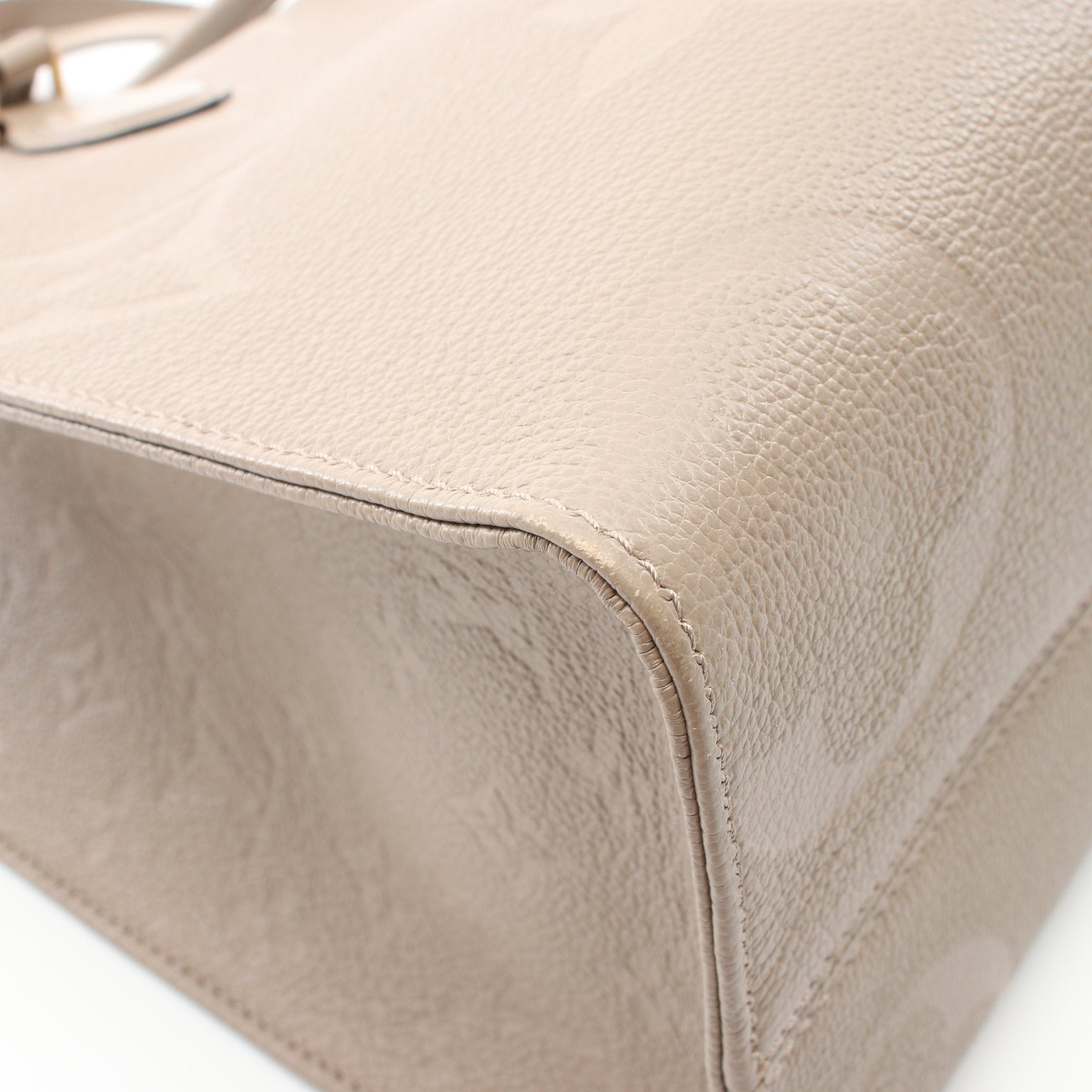 Louis Vuitton Louis Vuitton On-The-Go Mm Monogram Amplant Tourterelle Shoulder Bag Tote Leather Gray Beige Size ONE SIZE - 6 Thumbnail