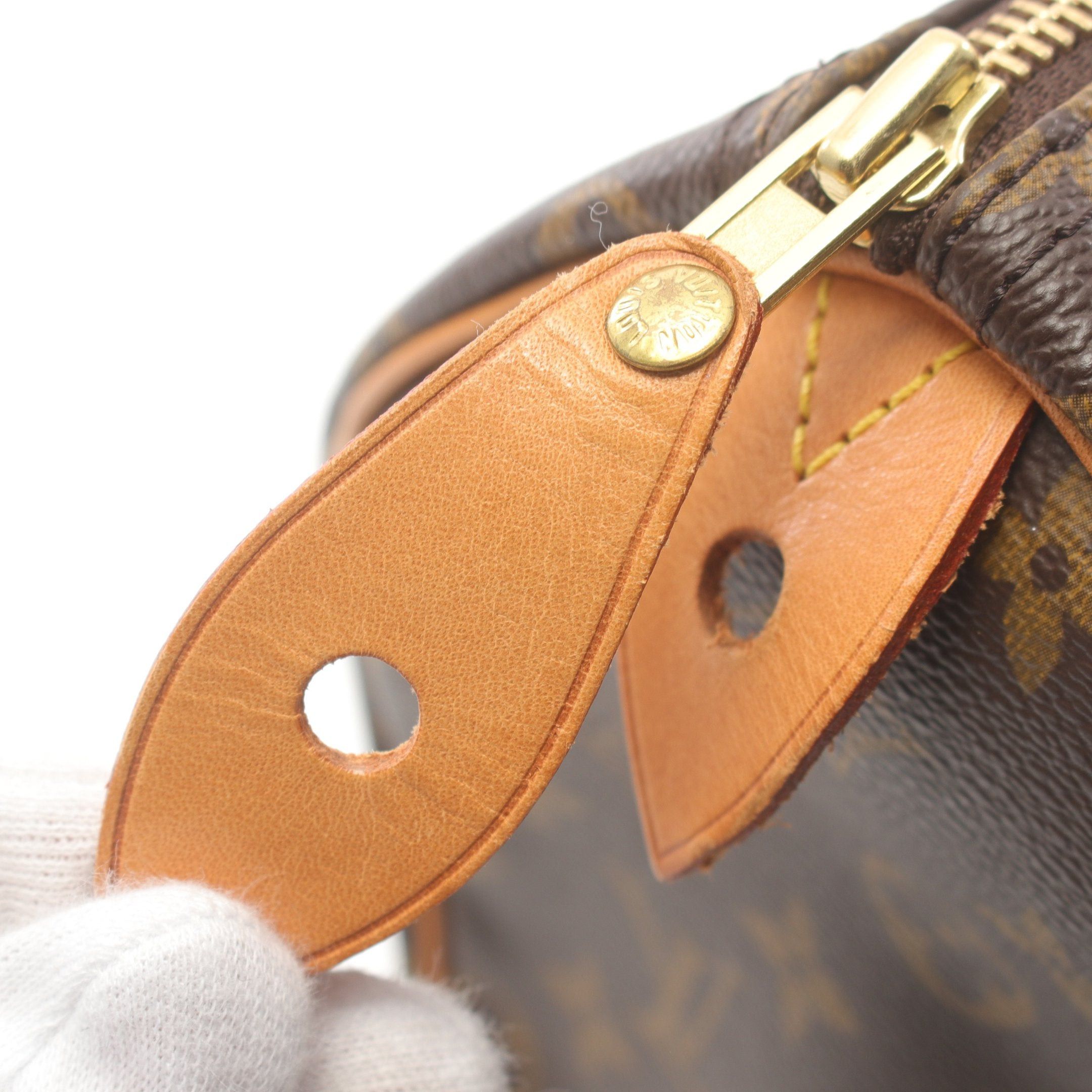 Louis Vuitton Louis Vuitton Speedy 30 Monogram Handbag Leather Brown Size ONE SIZE - 6 Thumbnail