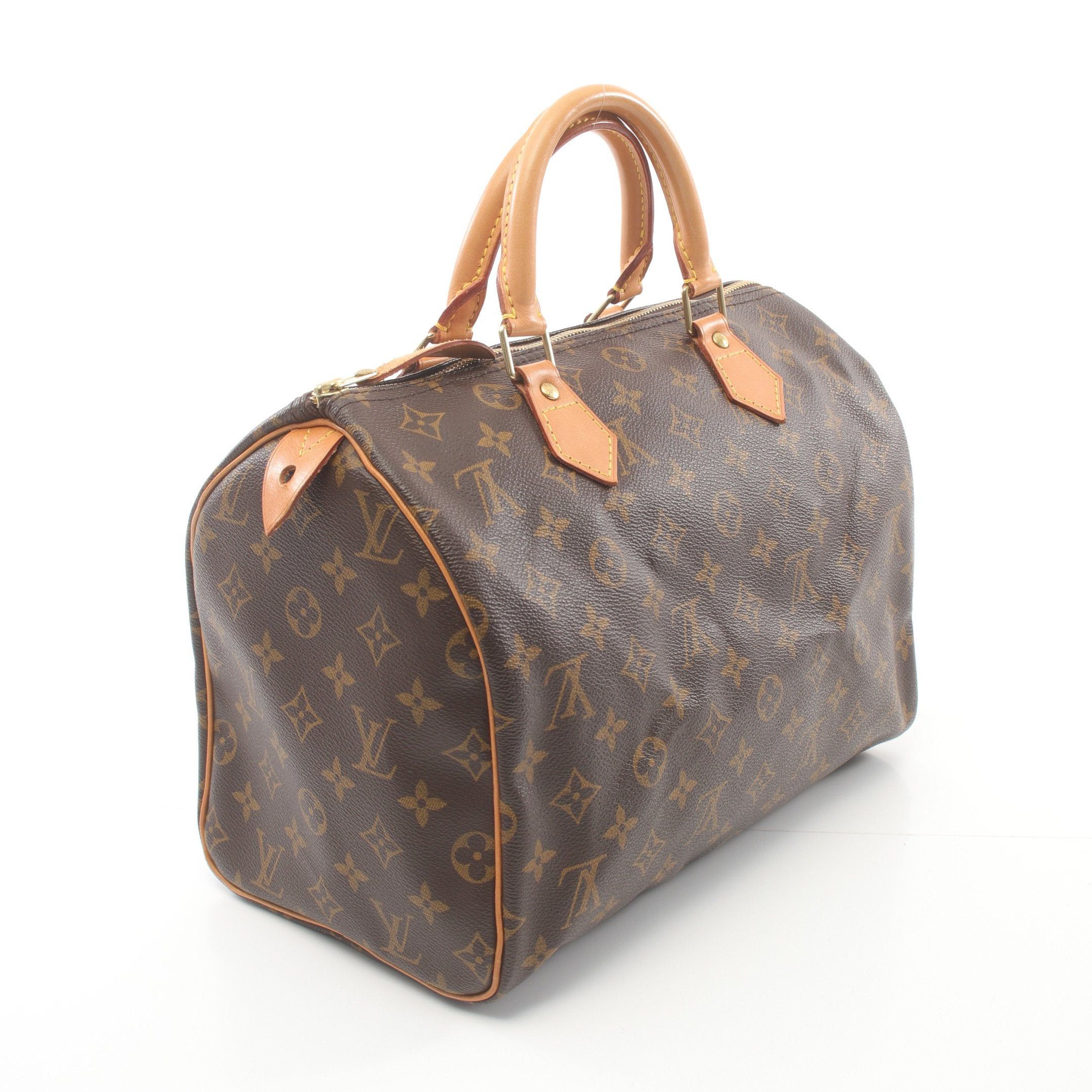 Louis Vuitton Louis Vuitton Speedy 30 Monogram Handbag Leather Brown Size ONE SIZE - 2 Thumbnail