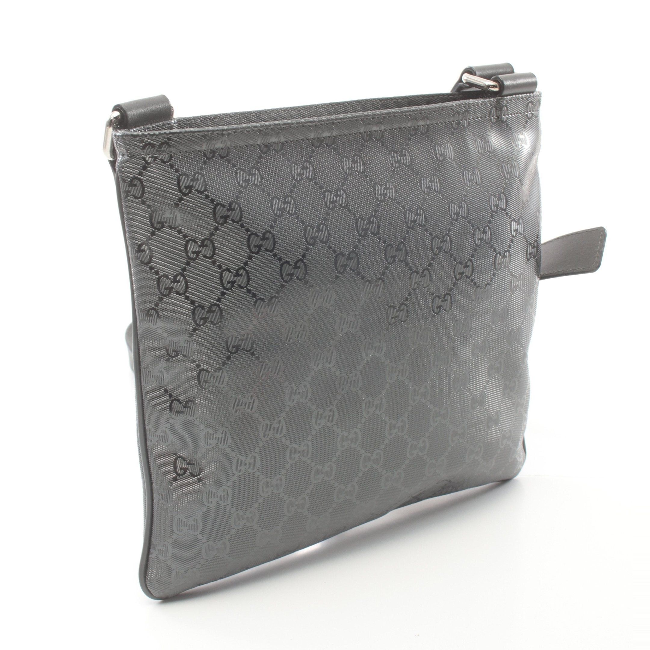 Gucci Gucci Gg Imprime Shoulder Bag Leather Gray Size ONE SIZE - 2 Thumbnail