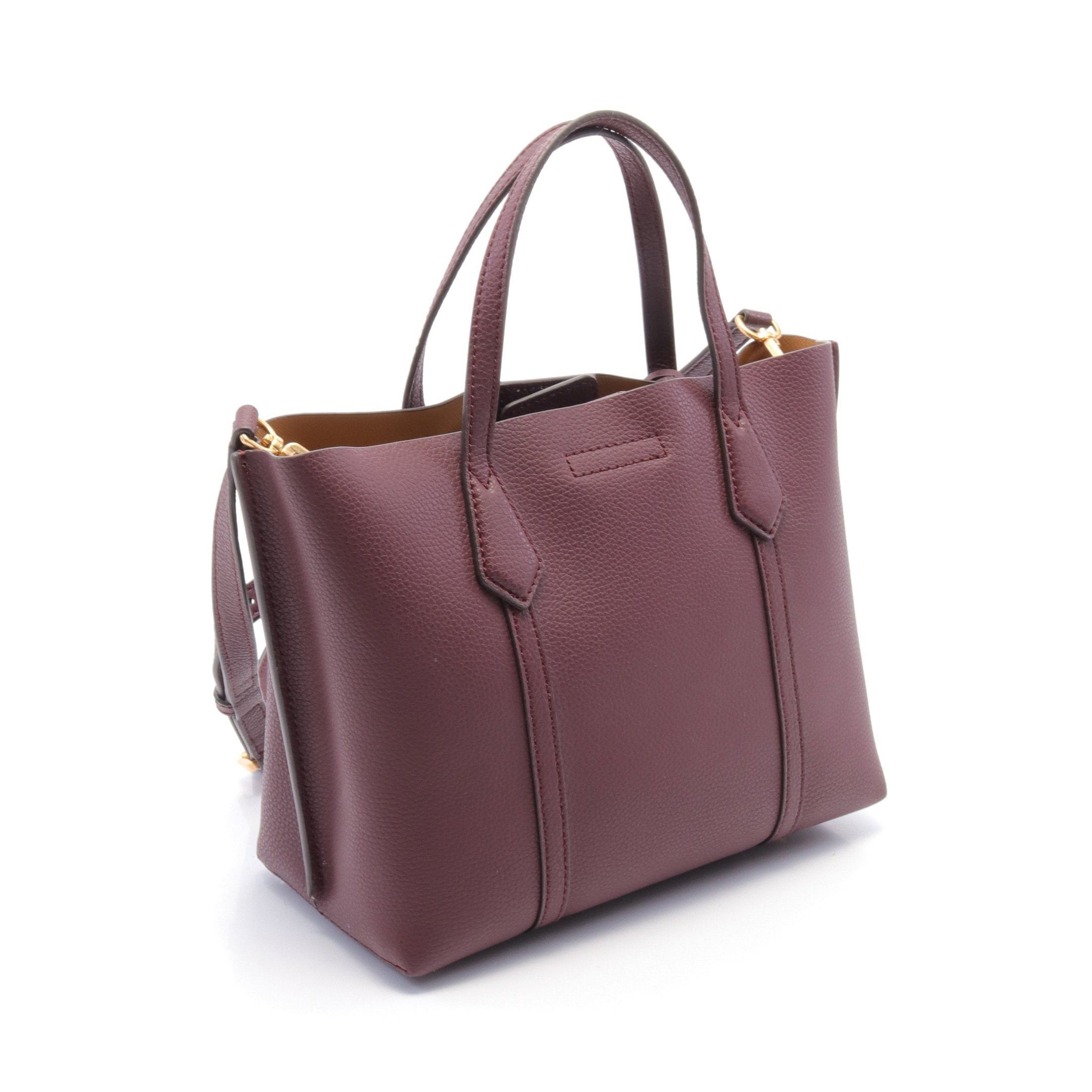 Tory Burch Tory Burch Handbag Tote Bag Leather Bordeaux Size ONE SIZE - 2 Thumbnail