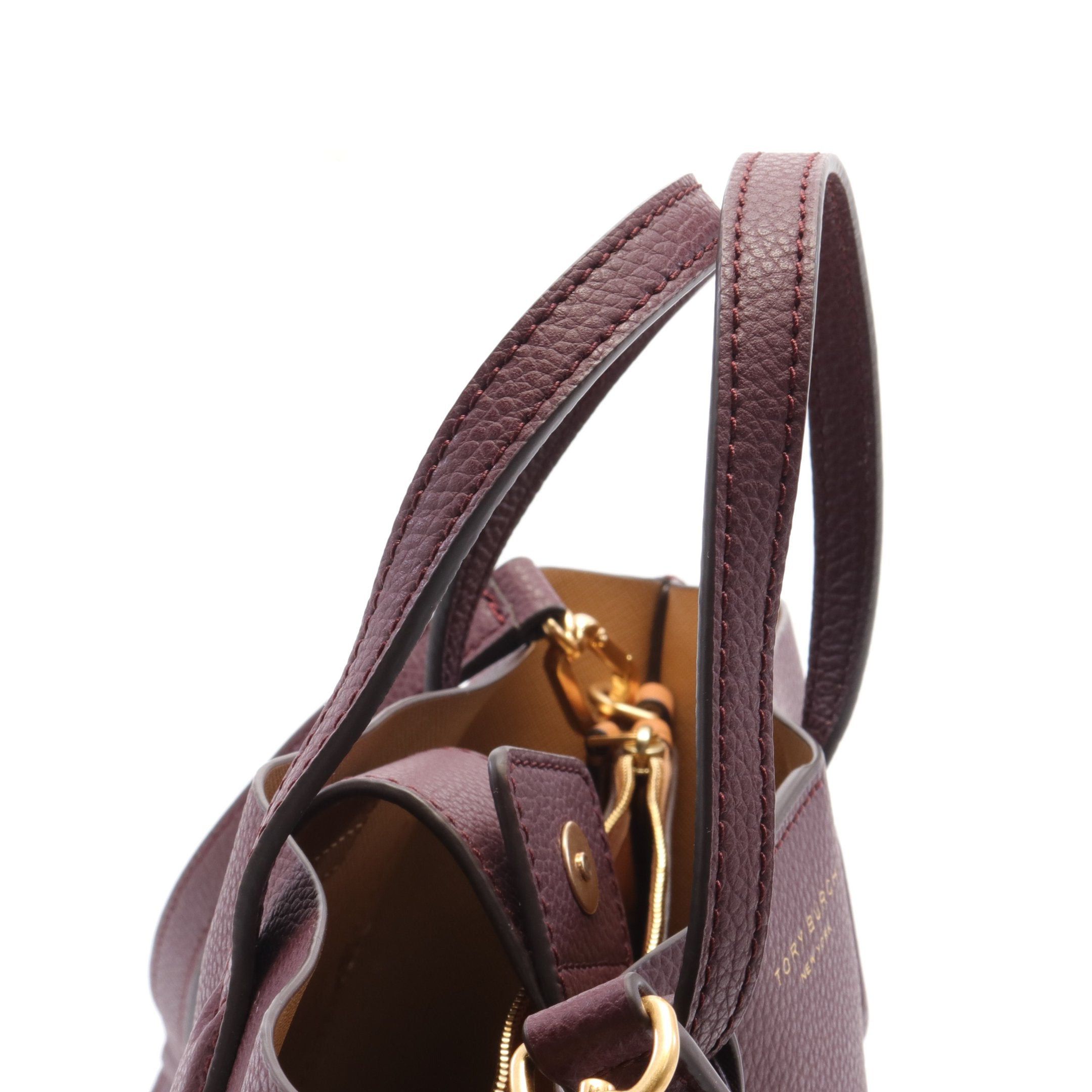 Tory Burch Tory Burch Handbag Tote Bag Leather Bordeaux Size ONE SIZE - 6 Thumbnail