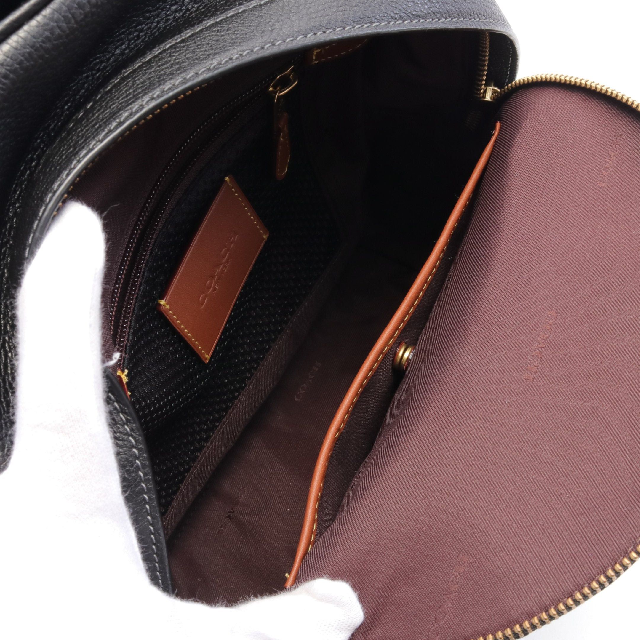 Coach Coach Charter 24 Backpack Rucksack Leather Black Size ONE SIZE - 3 Thumbnail