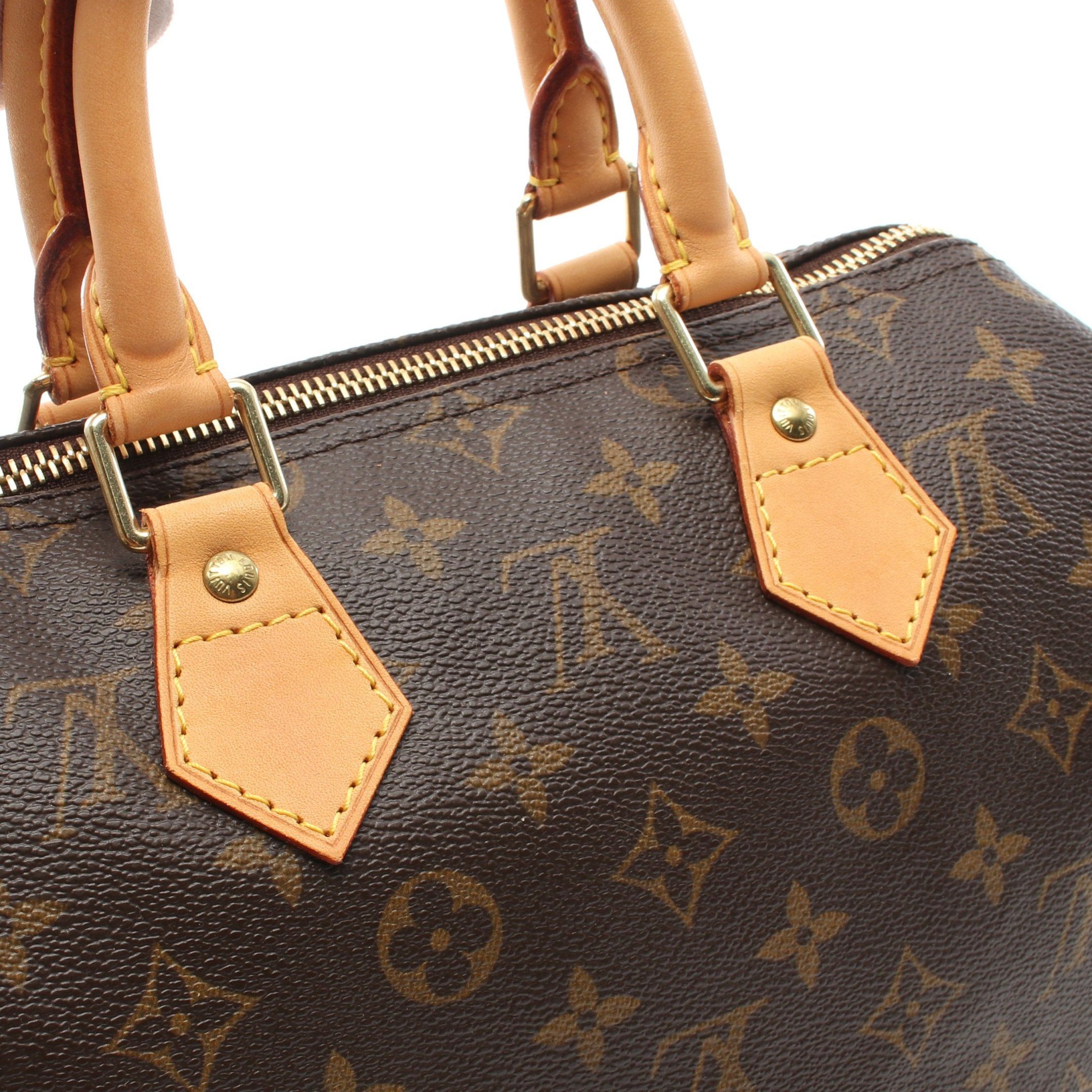 Louis Vuitton Louis Vuitton Speedy 25 Monogram Handbag Leather Brown Size ONE SIZE - 11 Thumbnail