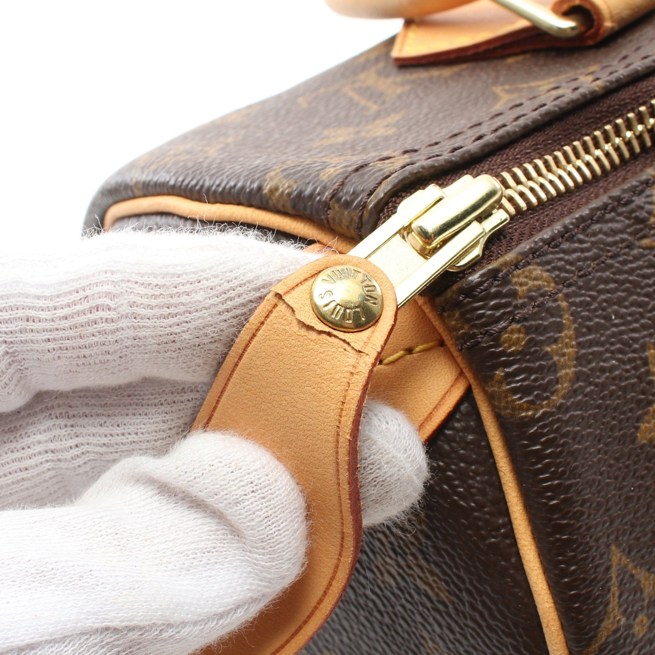 Louis Vuitton Louis Vuitton Speedy 25 Monogram Handbag Leather Brown Size ONE SIZE - 7 Thumbnail