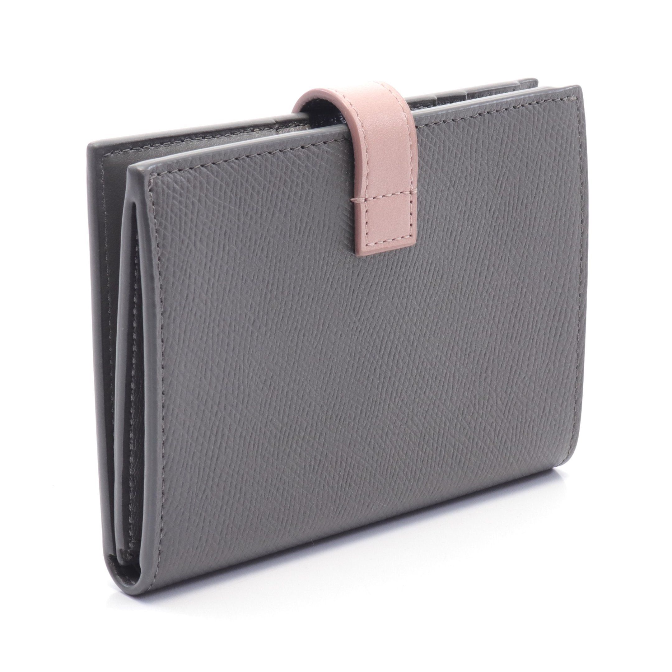 Celine Celine Medium Strap Wallet Bi-Fold Leather Gray Light Pink Size ONE SIZE - 2 Thumbnail