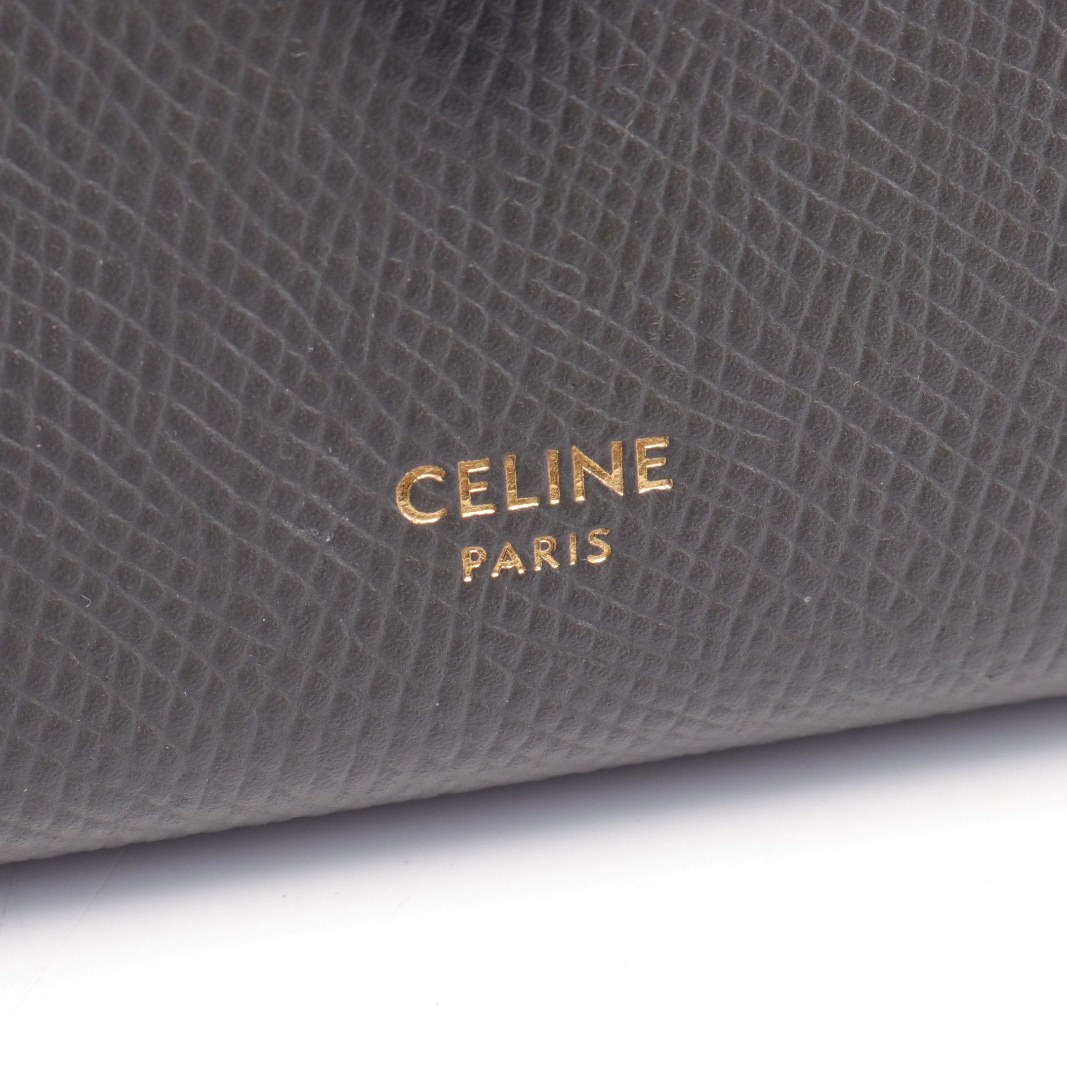 Celine Celine Medium Strap Wallet Bi-Fold Leather Gray Light Pink Size ONE SIZE - 4 Thumbnail