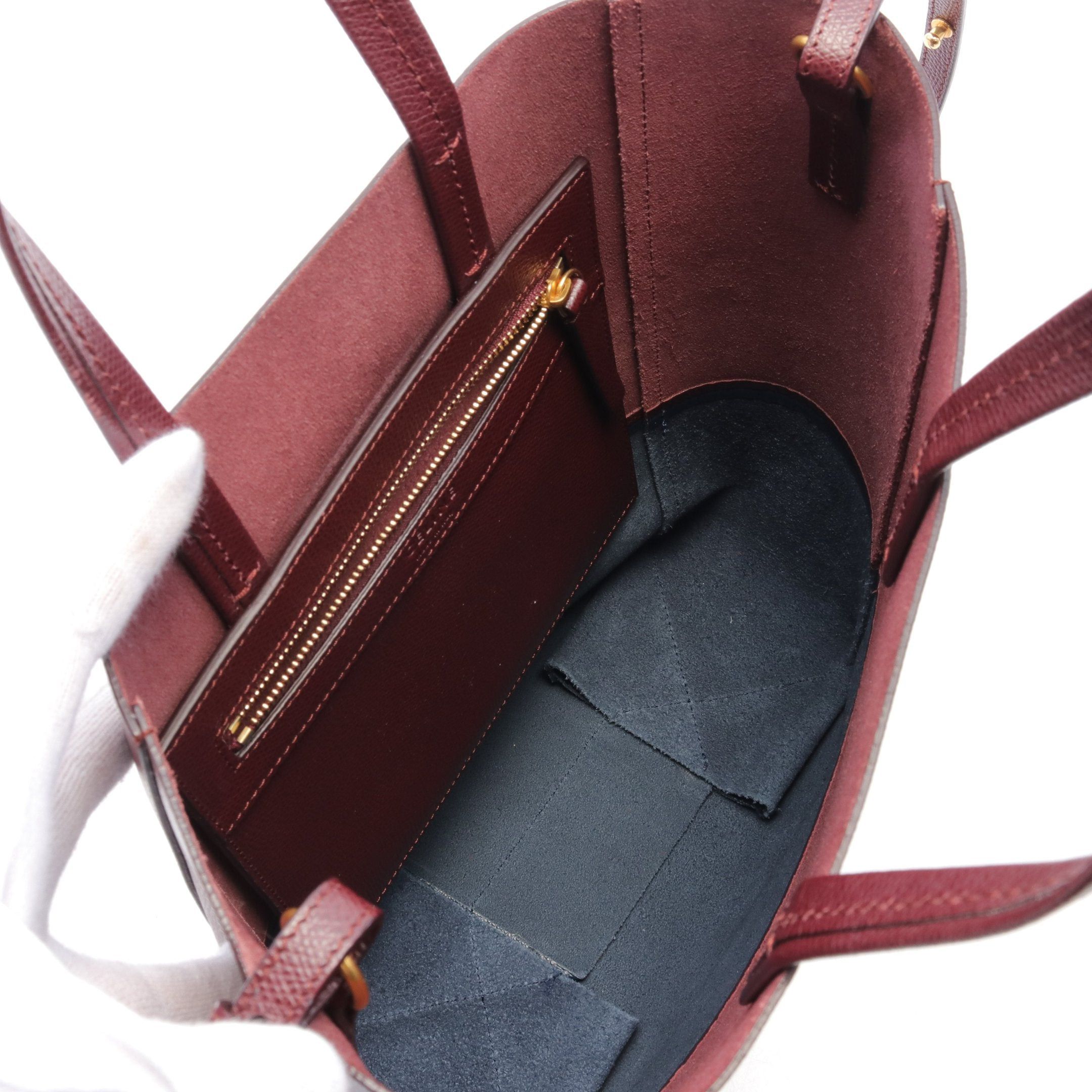 Celine Celine Vertical Small Hippopotamus Handbag Tote Bag Leather Bordeaux Blue Green Size ONE SIZE - 3 Thumbnail