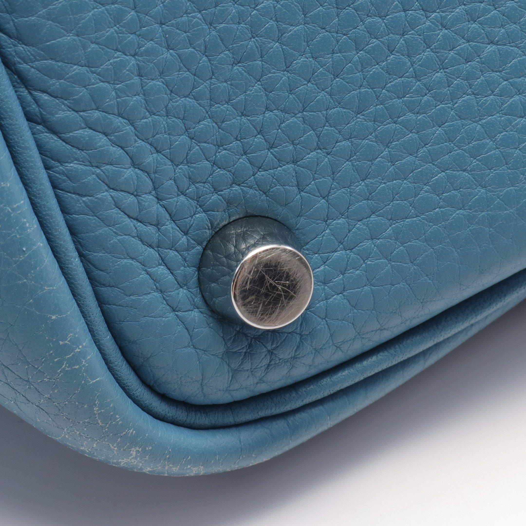 Hermes Hermes Picotan Lock Pm Blue Jean Handbag Clemence Leather Silver Hardware □L Stamp Size ONE SIZE - 10 Thumbnail