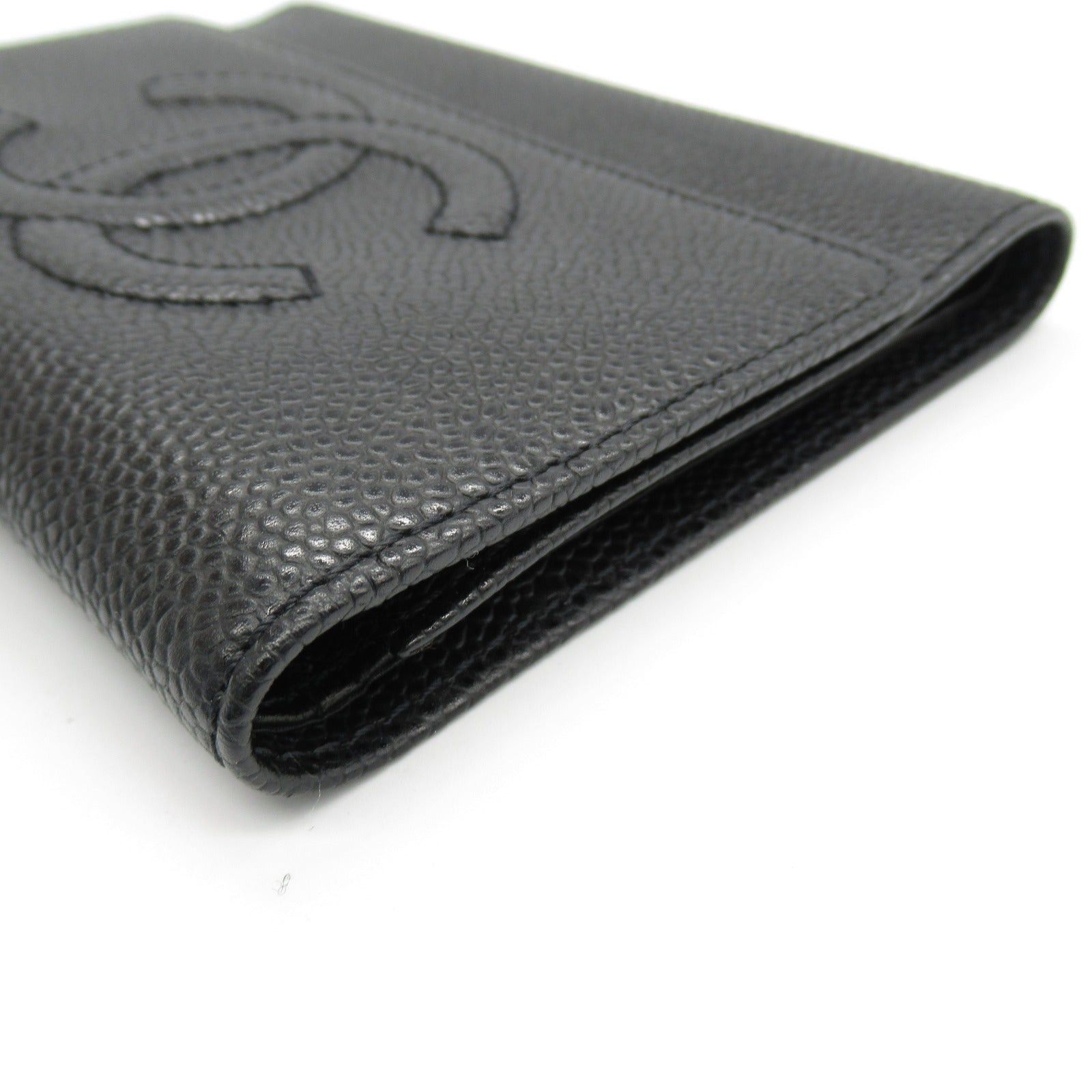Chanel Chanel Trifold Wallet Caviar Skin (Grained Calf) Black Gold Hardware Size ONE SIZE - 10 Thumbnail