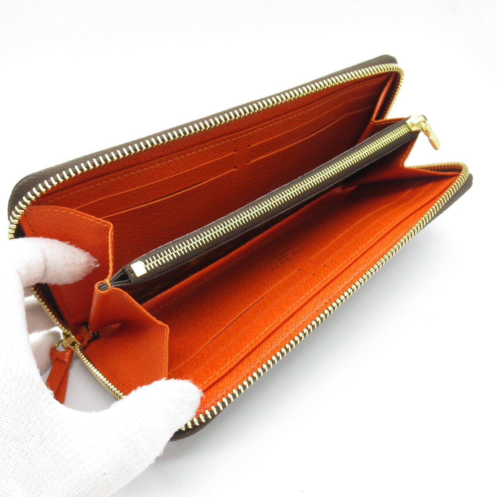 Louis Vuitton Louis Vuitton Portefeuille Clemence Round Long Wallet Zipper Coated Canvas Monogram Brown Orange Pimon Size ONE SIZE - 5 Thumbnail