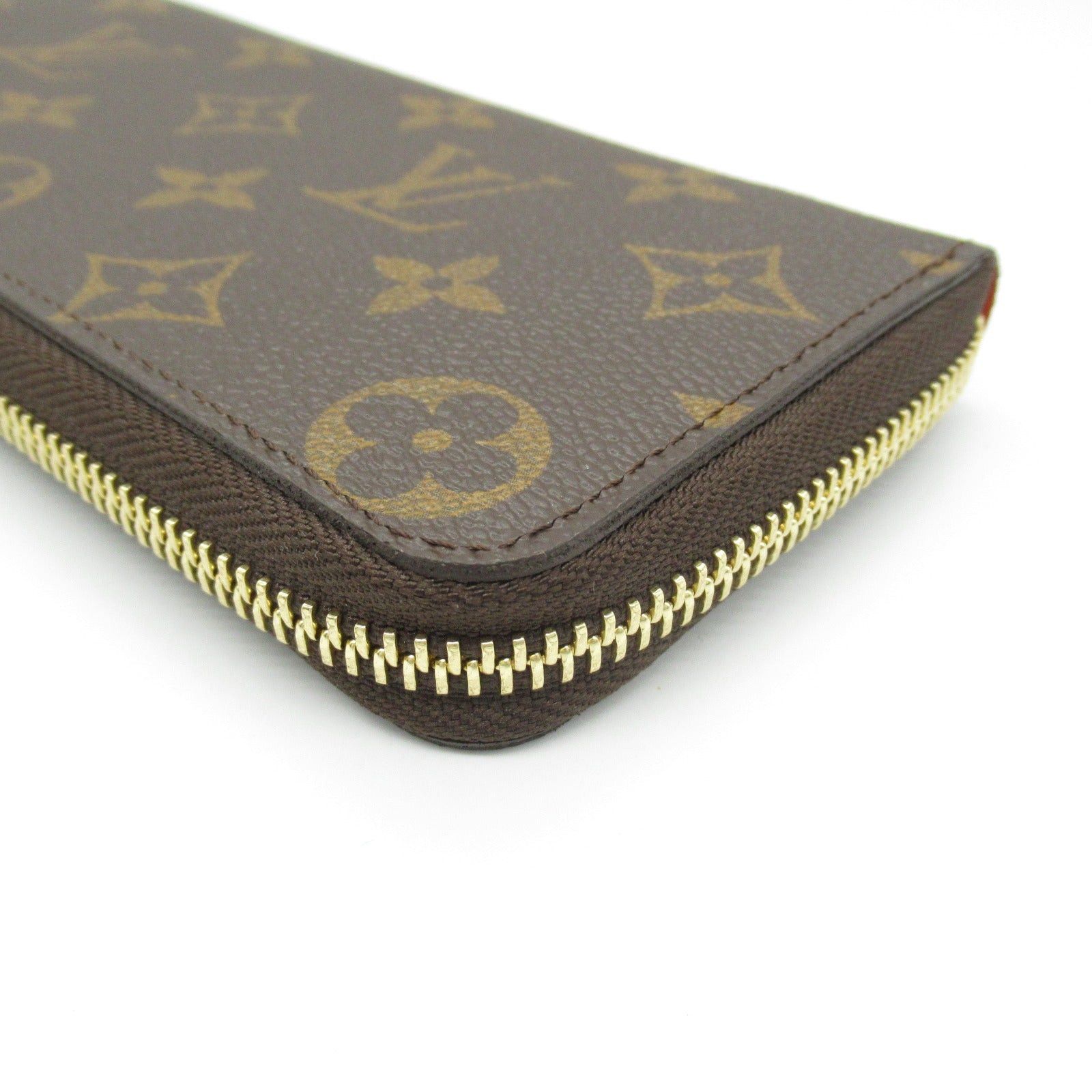 Louis Vuitton Louis Vuitton Portefeuille Clemence Round Long Wallet Zipper Coated Canvas Monogram Brown Orange Pimon Size ONE SIZE - 9 Thumbnail