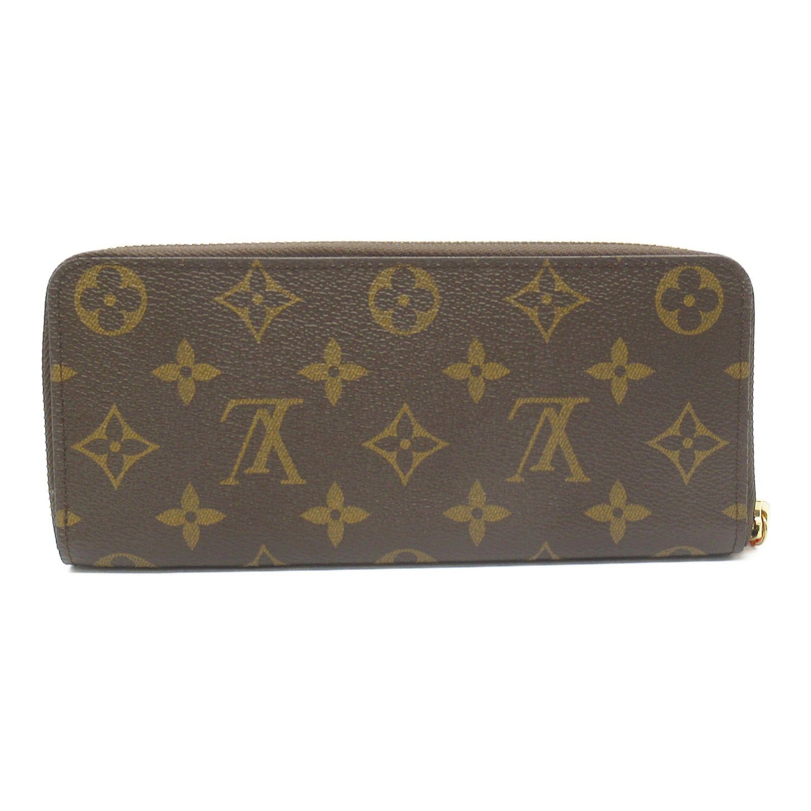 Louis Vuitton Louis Vuitton Portefeuille Clemence Round Long Wallet Zipper Coated Canvas Monogram Brown Orange Pimon Size ONE SIZE - 2 Thumbnail