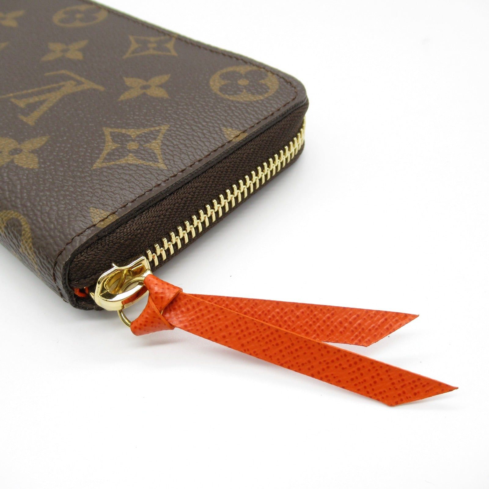 Louis Vuitton Louis Vuitton Portefeuille Clemence Round Long Wallet Zipper Coated Canvas Monogram Brown Orange Pimon Size ONE SIZE - 8 Thumbnail