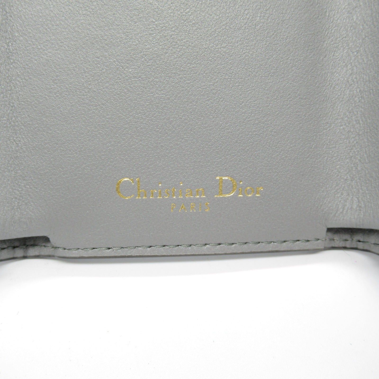 Dior Dior Saddle Trifold Wallet Leather Gray Size ONE SIZE - 7 Thumbnail