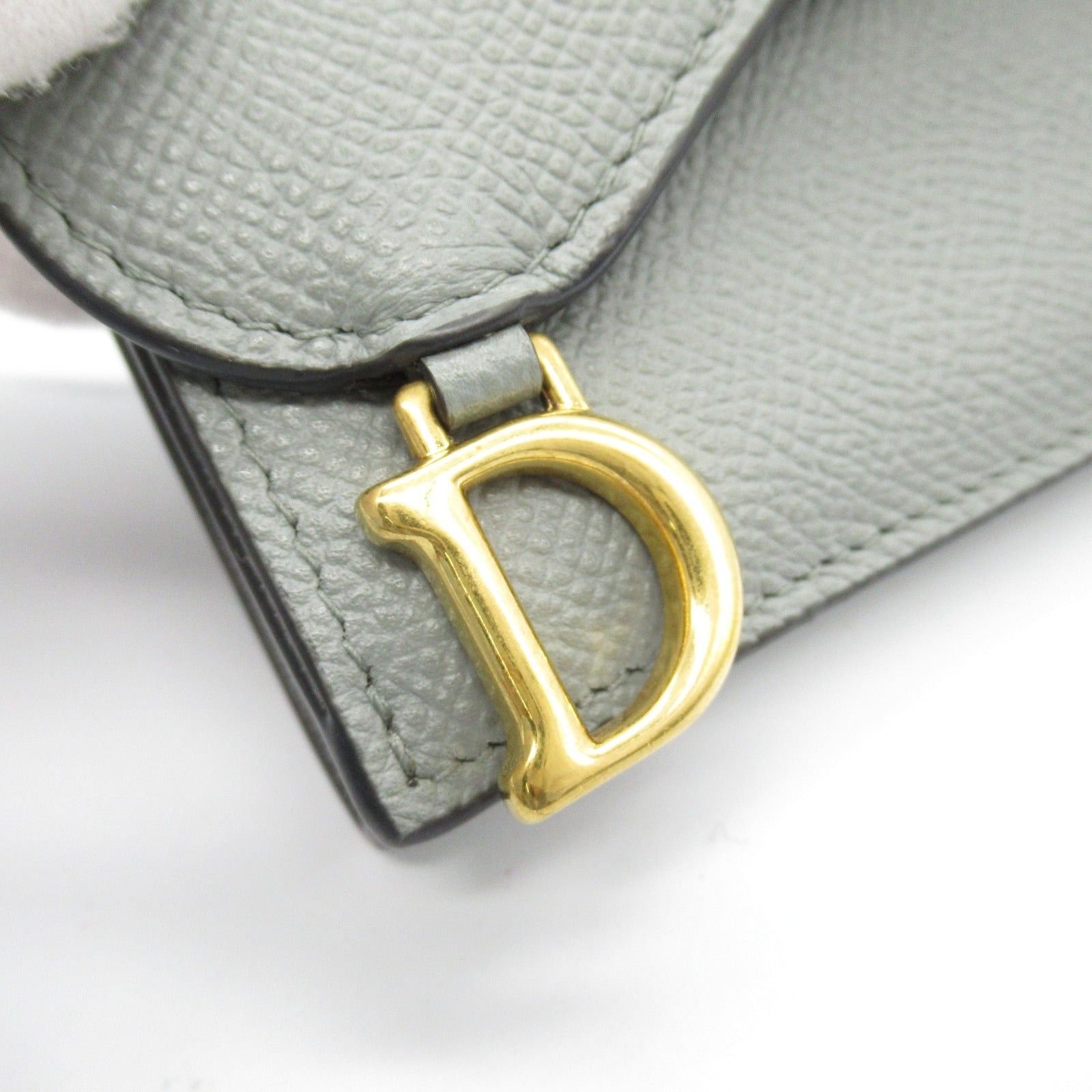 Dior Dior Saddle Trifold Wallet Leather Gray Size ONE SIZE - 8 Thumbnail
