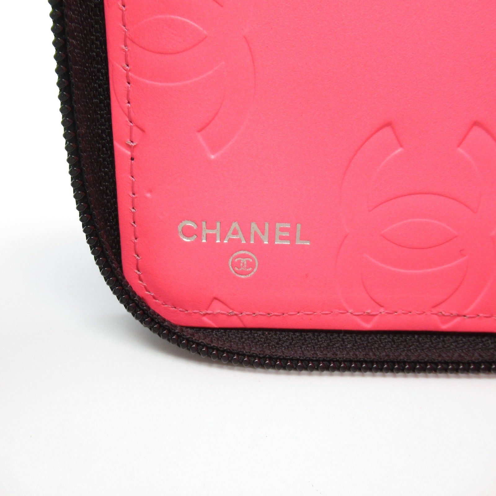 Chanel Chanel Cambon Round Long Wallet Zipper Leather Enamel Black Silver Hardware Size ONE SIZE - 6 Thumbnail