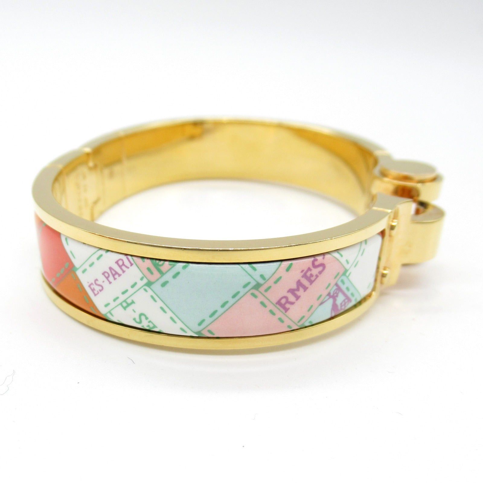 Hermes Hermes Bolduc Au Carre Charnier Bracelet Enamel Gp (Gold Plated) Gold Multicolor Size ONE SIZE - 6 Thumbnail