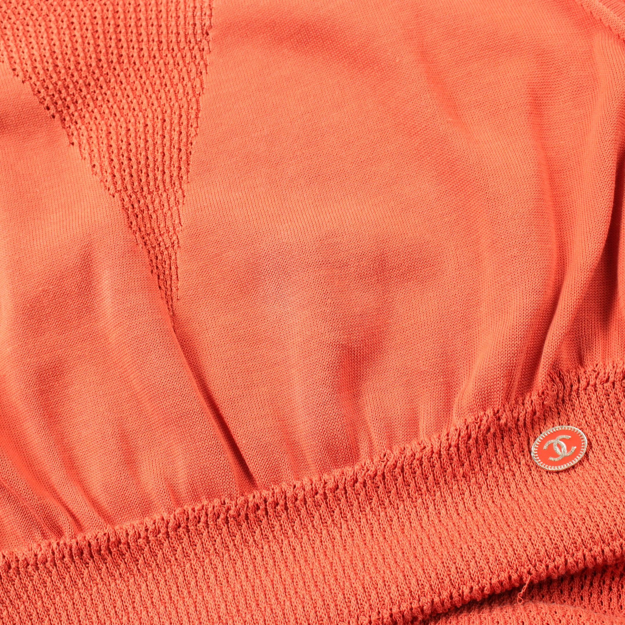 Chanel Chanel One Piece No Sleeve Cotton Orange Size ONE SIZE - 8 Thumbnail