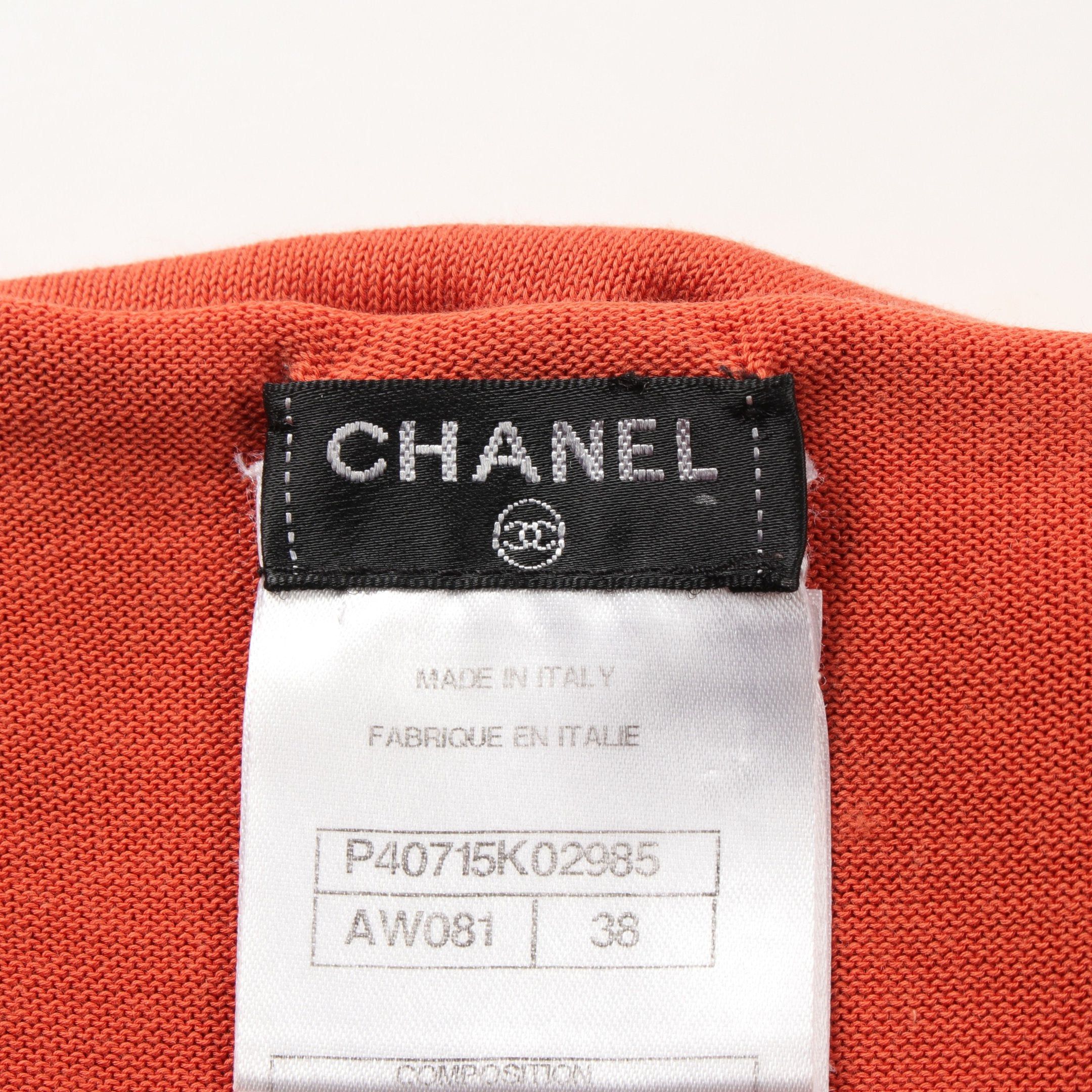 Chanel Chanel One Piece No Sleeve Cotton Orange Size ONE SIZE - 3 Thumbnail