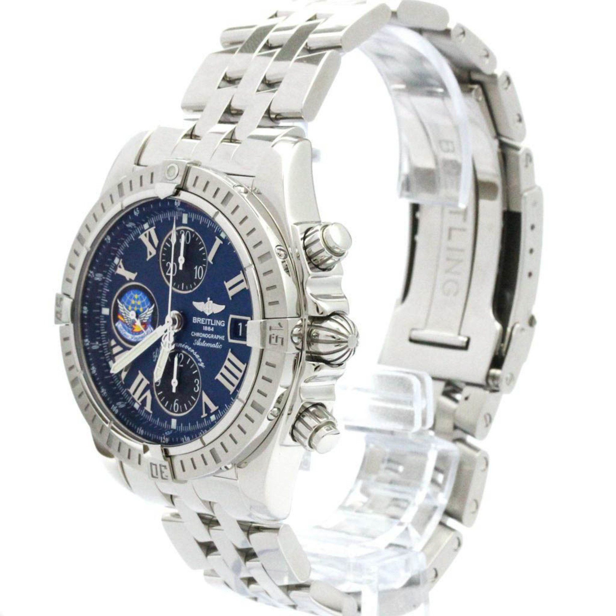 Breitling Polished BREITLING Chronomat Evolution Blue Impulse Mens Watch A13356 BF574821 Size ONE SIZE - 2 Thumbnail