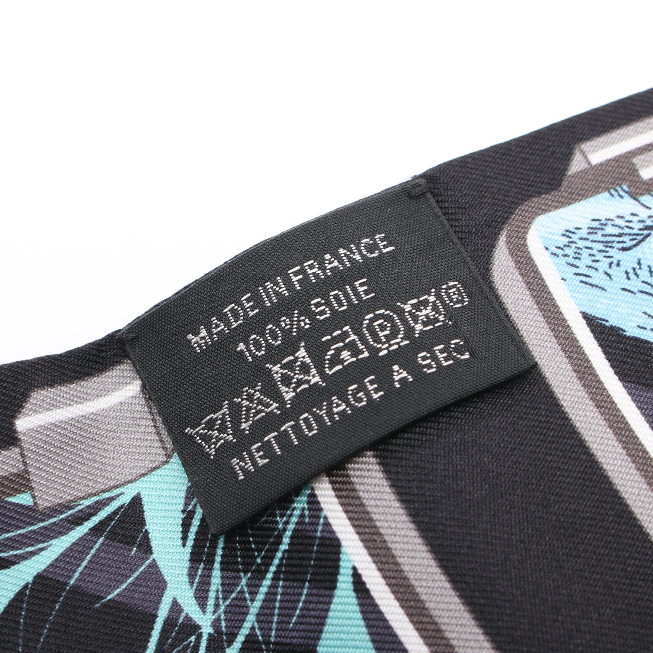 Hermes Hermes Twilly Hermes Story Ribbon Scarf Silk Black Multicolor Size ONE SIZE - 3 Thumbnail