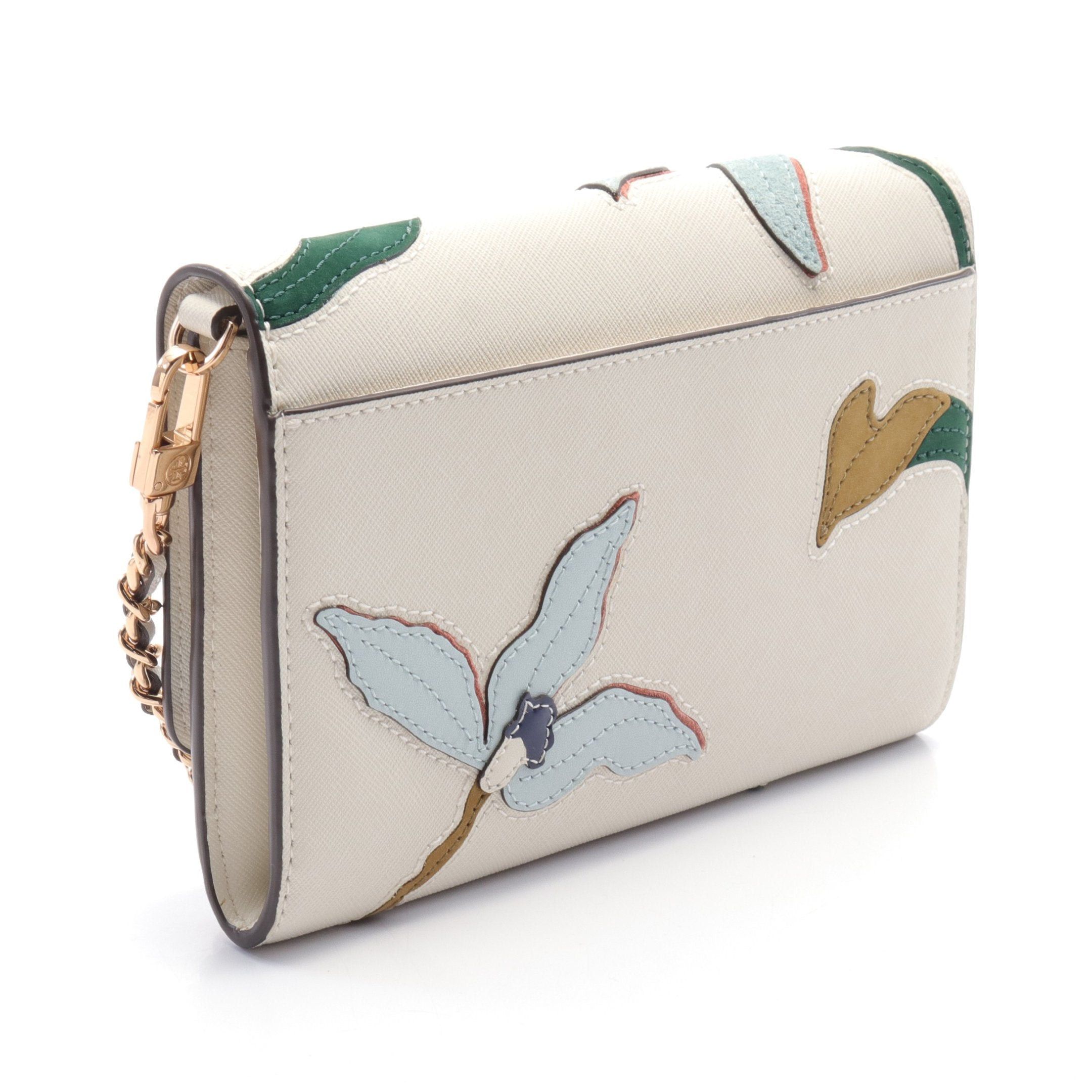 Tory Burch Tory Burch Chain Wallet Leather Off White Multicolor Size ONE SIZE - 2 Thumbnail